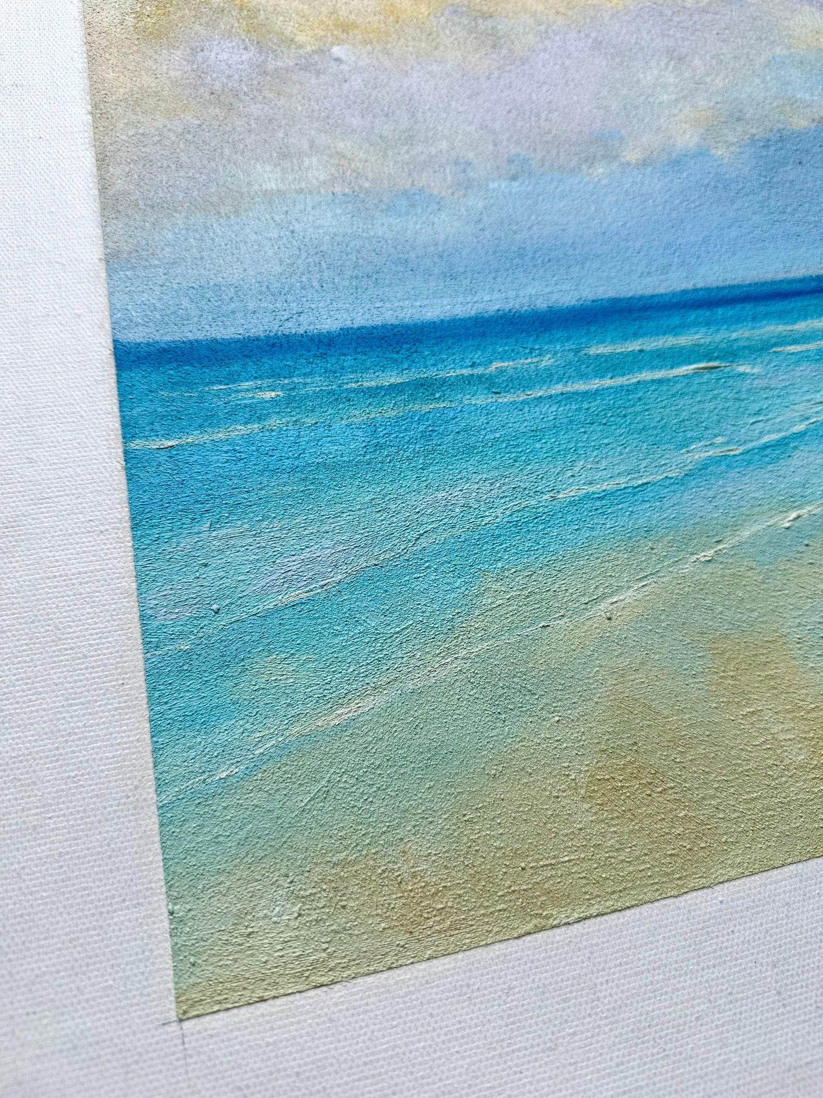 Serene Coastal Abstract Beach Scene - Original Oil on Canvas, by Arciero - 5