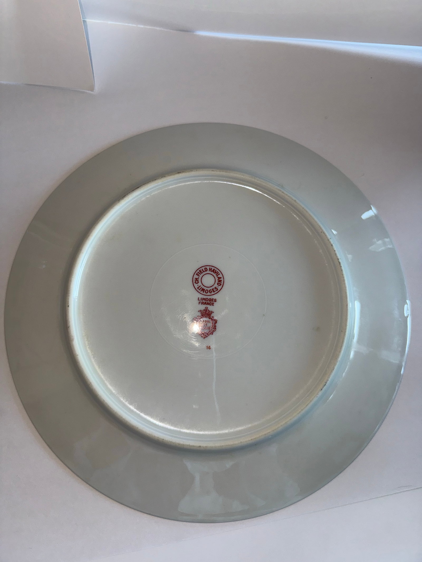 1900s Ch. Field Haviland Limoges France "Label De Qualité" Forest Green & Gold Encrusted 48-Pie - 10