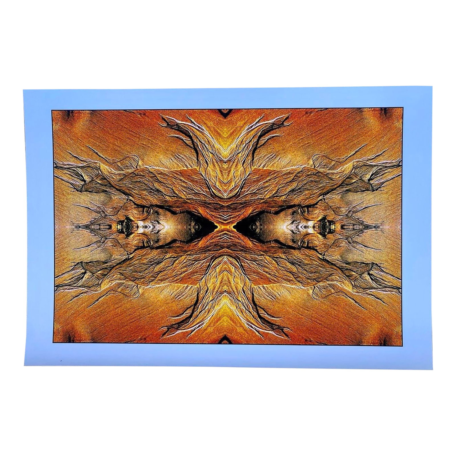 Miwok Vision (X2), Point Reyes, California 2008/2009 Original Artwork by Clifford Baker: Miwok Vision (x2) is an abstract photographic composition derived from tidal sand formations along the coast of Point Reyes, California. Created from original imagery captured in 2008 and
