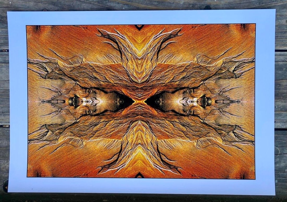 Miwok Vision (X2), Point Reyes, California 2008/2009 Original Artwork by Clifford Baker - 2