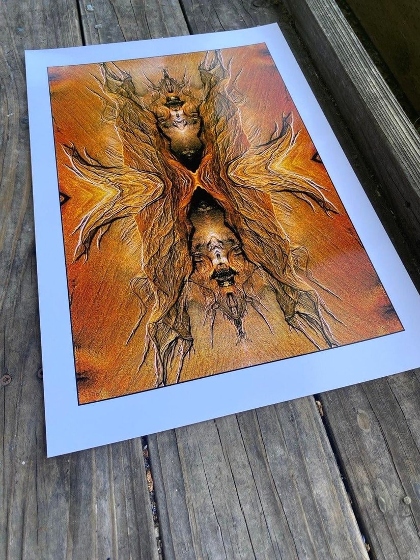 Miwok Vision (X2), Point Reyes, California 2008/2009 Original Artwork by Clifford Baker - 6