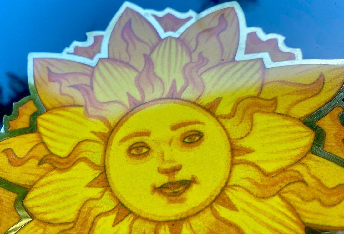 Rare Vintage Couroc Sunburst Face Tray – Bohemian Hollywood Regency - 5