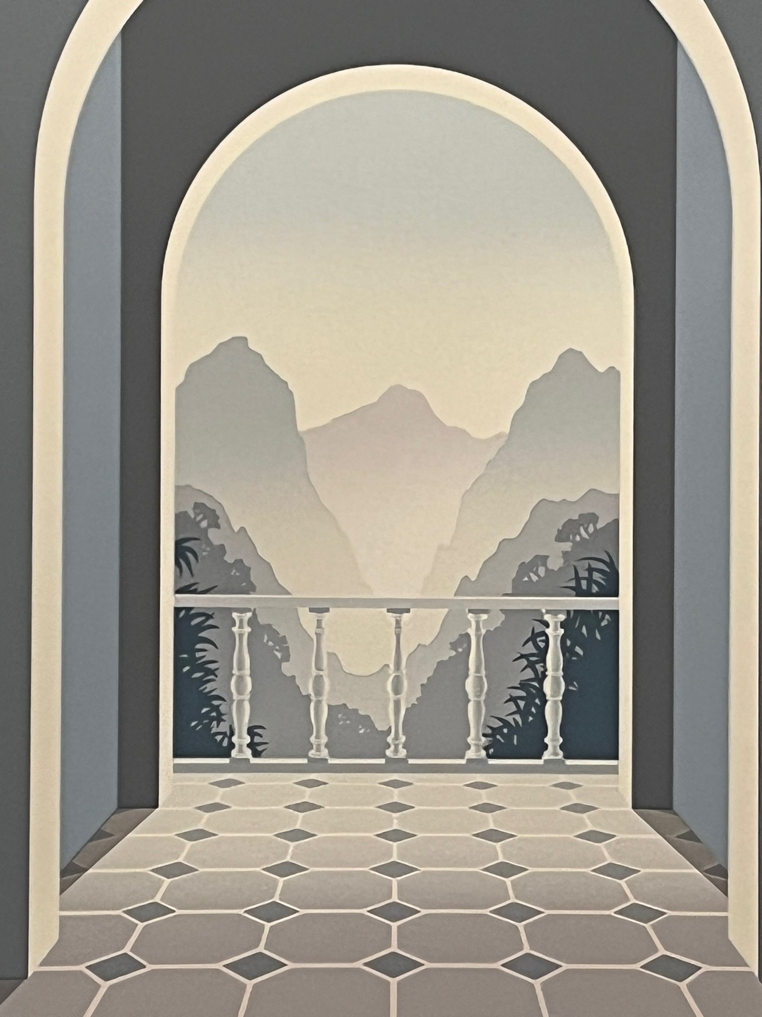 1980s Mick Durrant Signed Serigraph Pair East Wing & West Wing Limited Edition Prints - 10