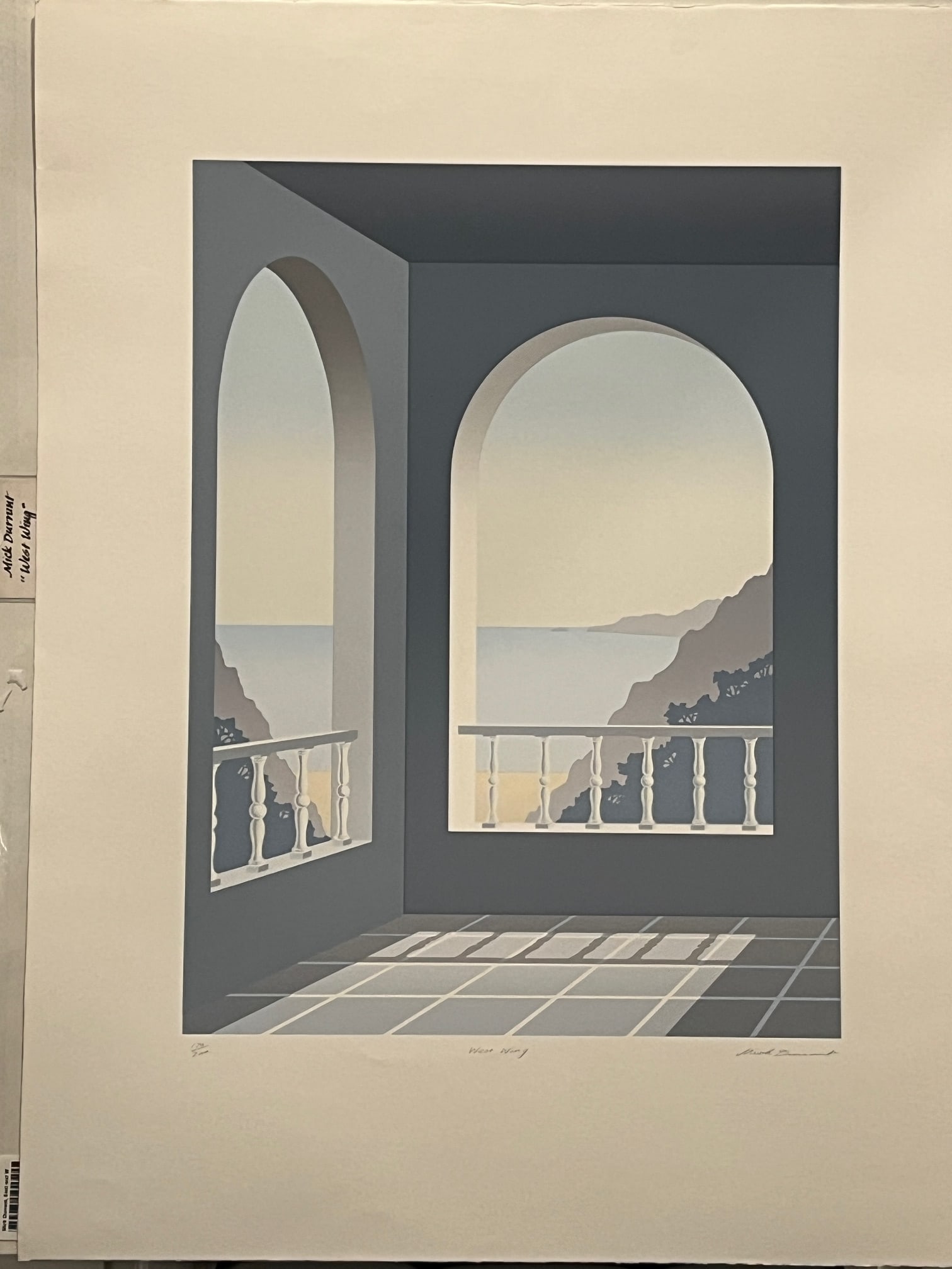 1980s Mick Durrant Signed Serigraph Pair East Wing & West Wing Limited Edition Prints - 4