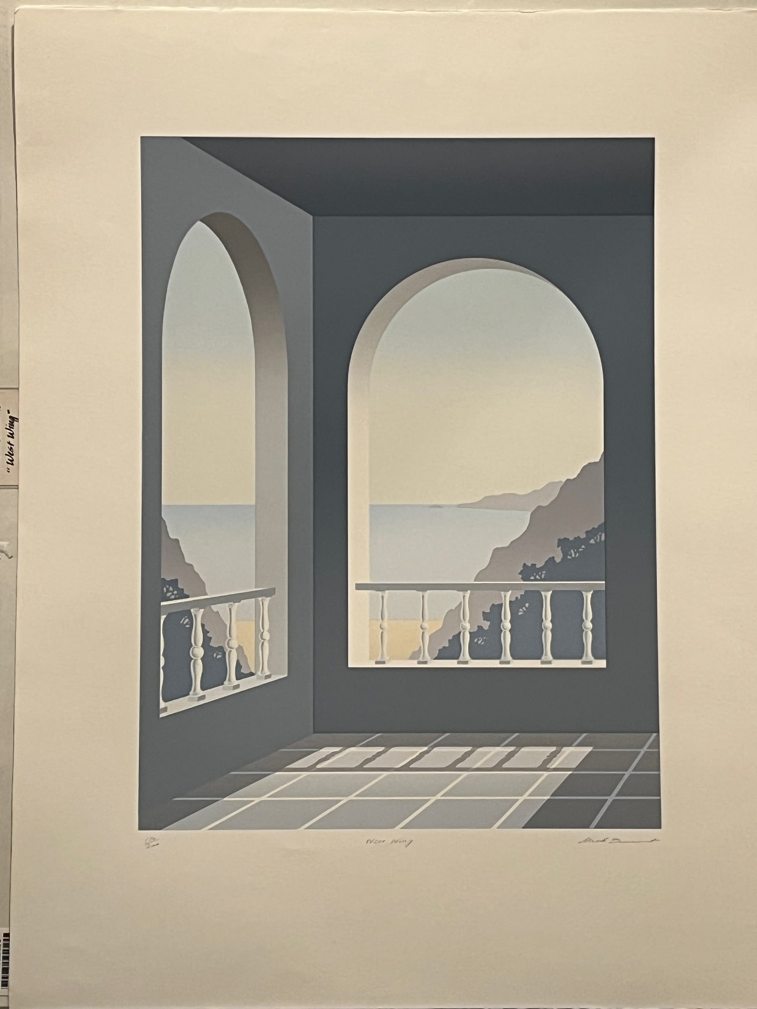 1980s Mick Durrant Signed Serigraph Pair East Wing & West Wing Limited Edition Prints - 5