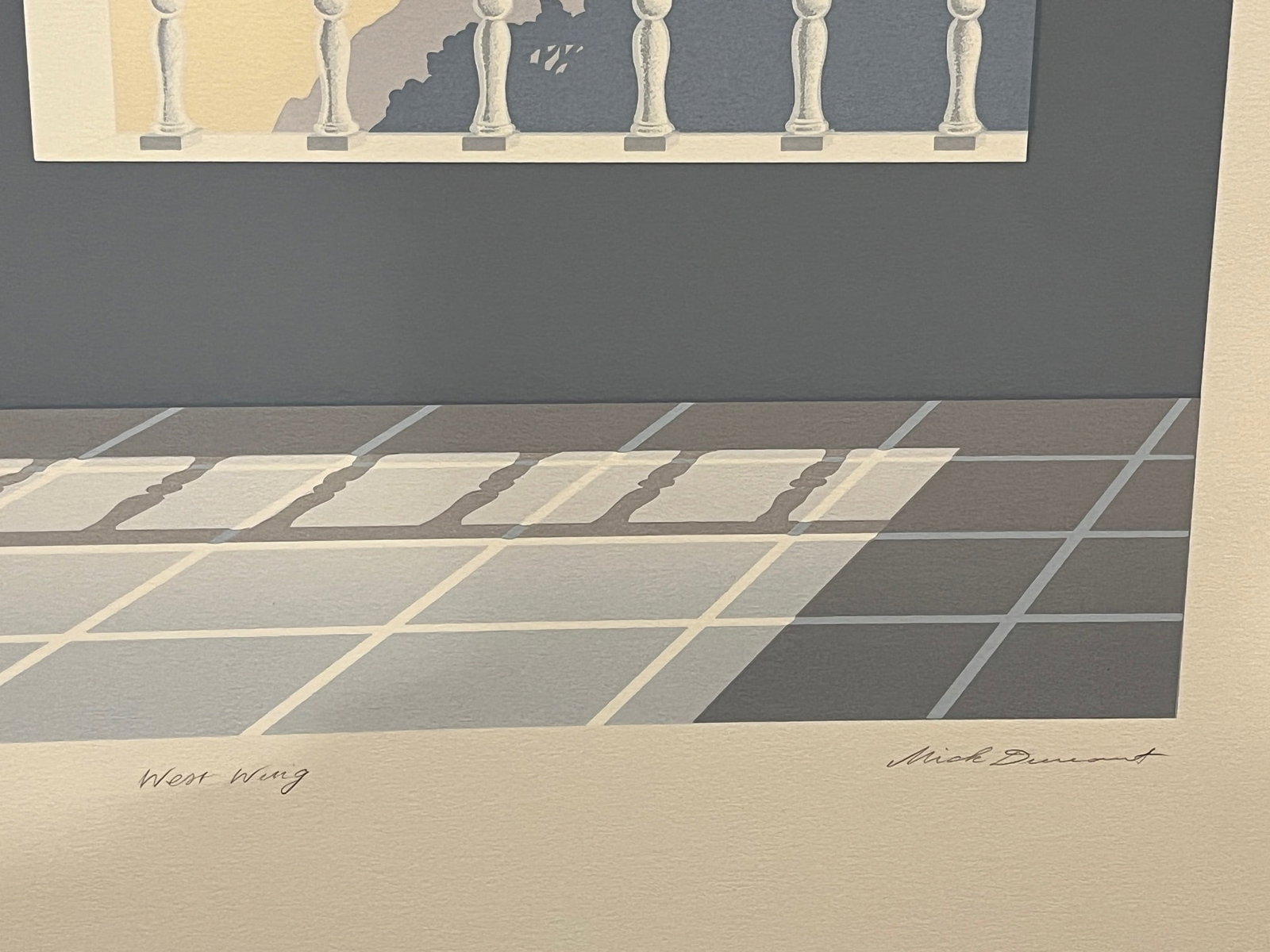 1980s Mick Durrant Signed Serigraph Pair East Wing & West Wing Limited Edition Prints - 7