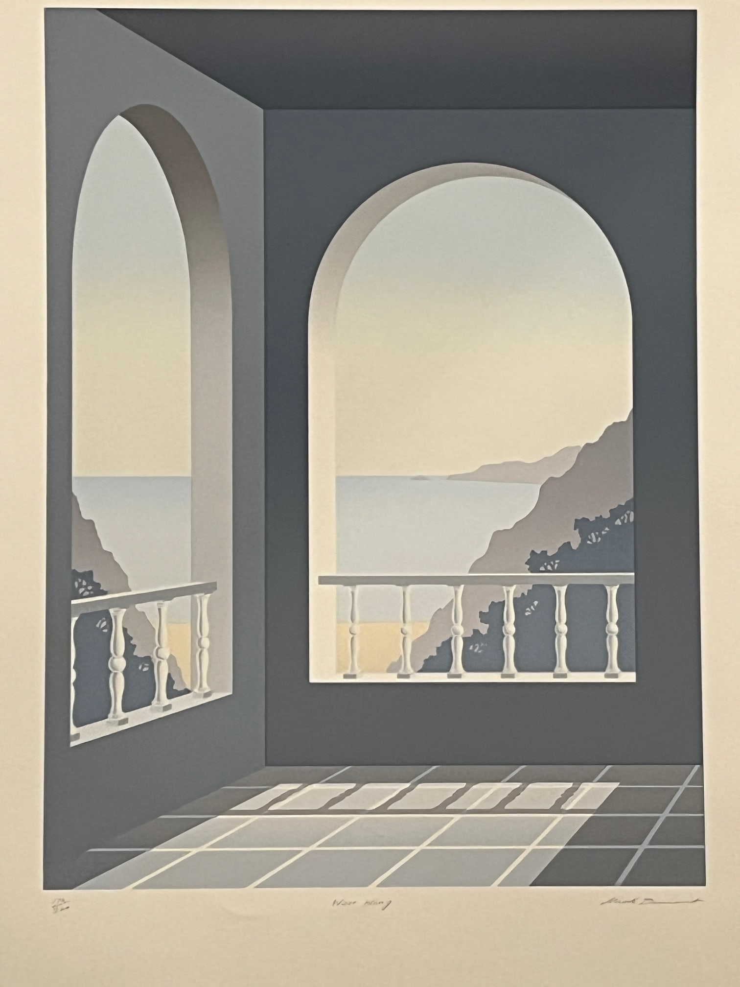 1980s Mick Durrant Signed Serigraph Pair East Wing & West Wing Limited Edition Prints - 8