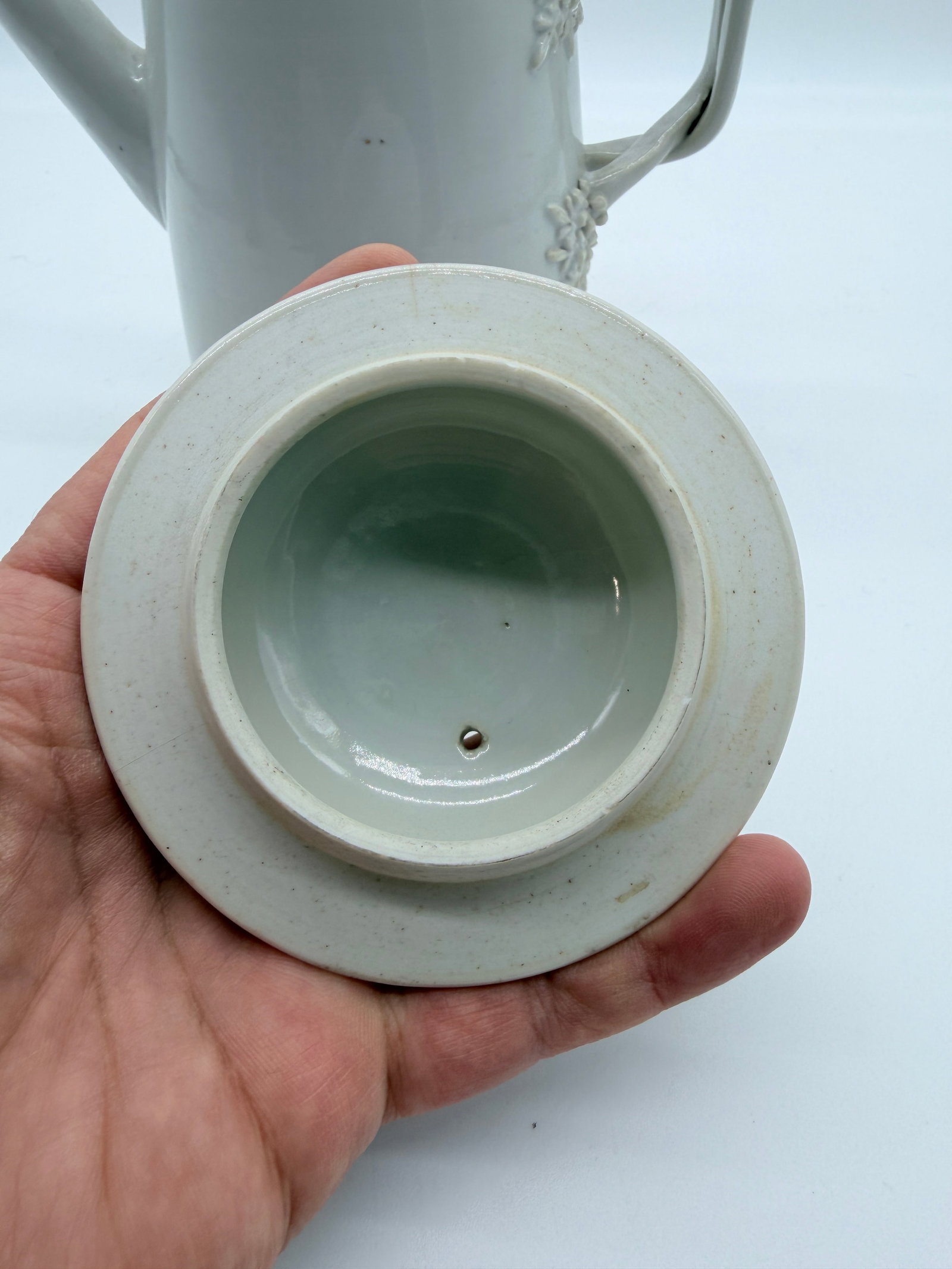 Antique Chinese Export White Porcelain Teapot With Lid, Circa 1800 - 11