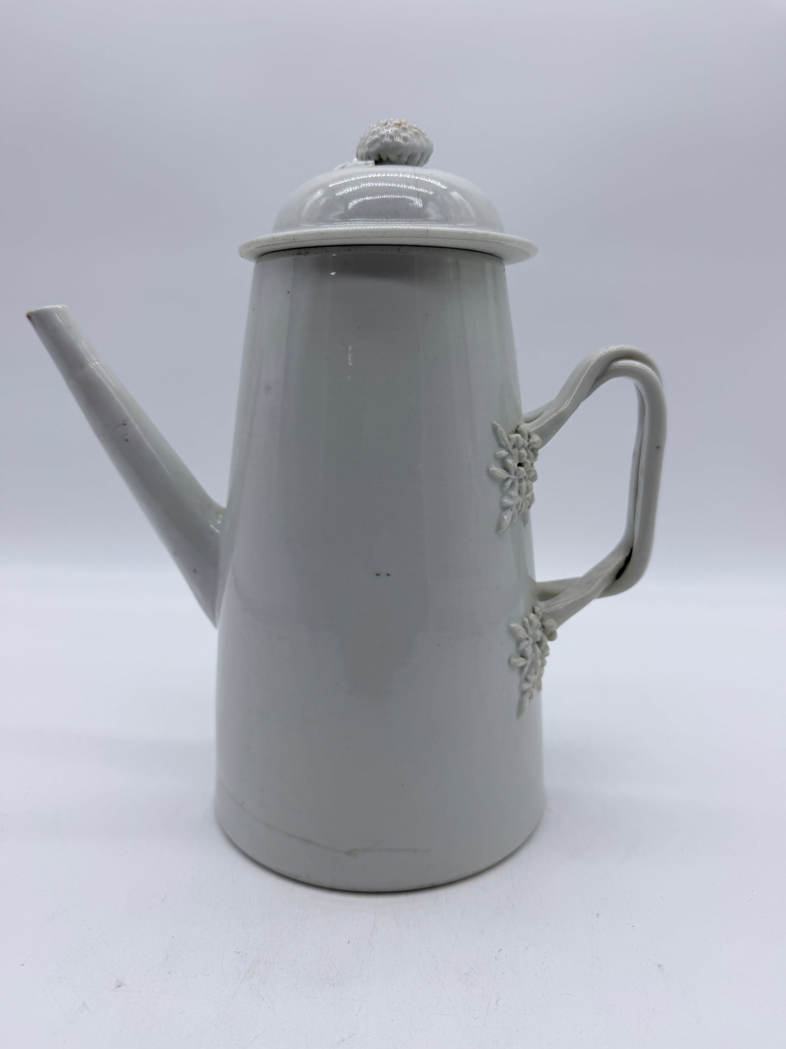 Antique Chinese Export White Porcelain Teapot With Lid, Circa 1800 - 3