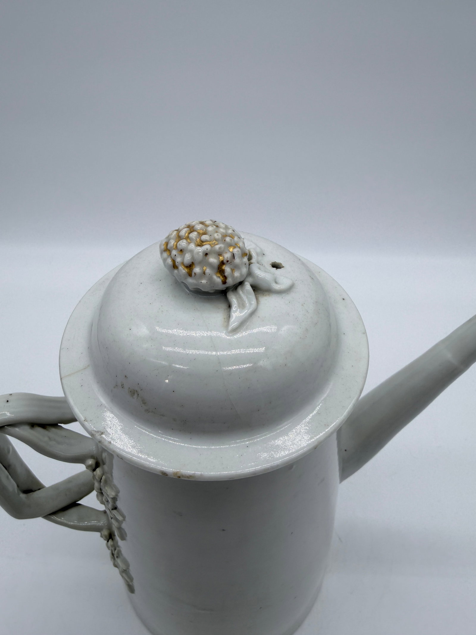 Antique Chinese Export White Porcelain Teapot With Lid, Circa 1800 - 4