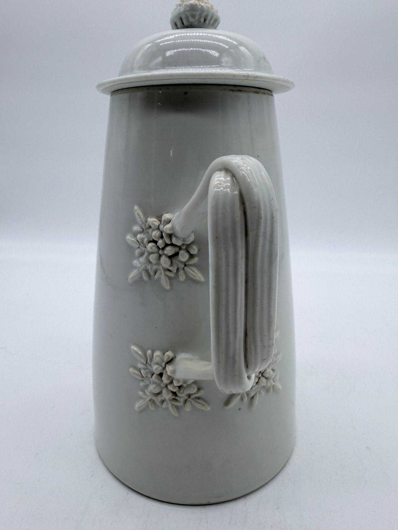 Antique Chinese Export White Porcelain Teapot With Lid, Circa 1800 - 6