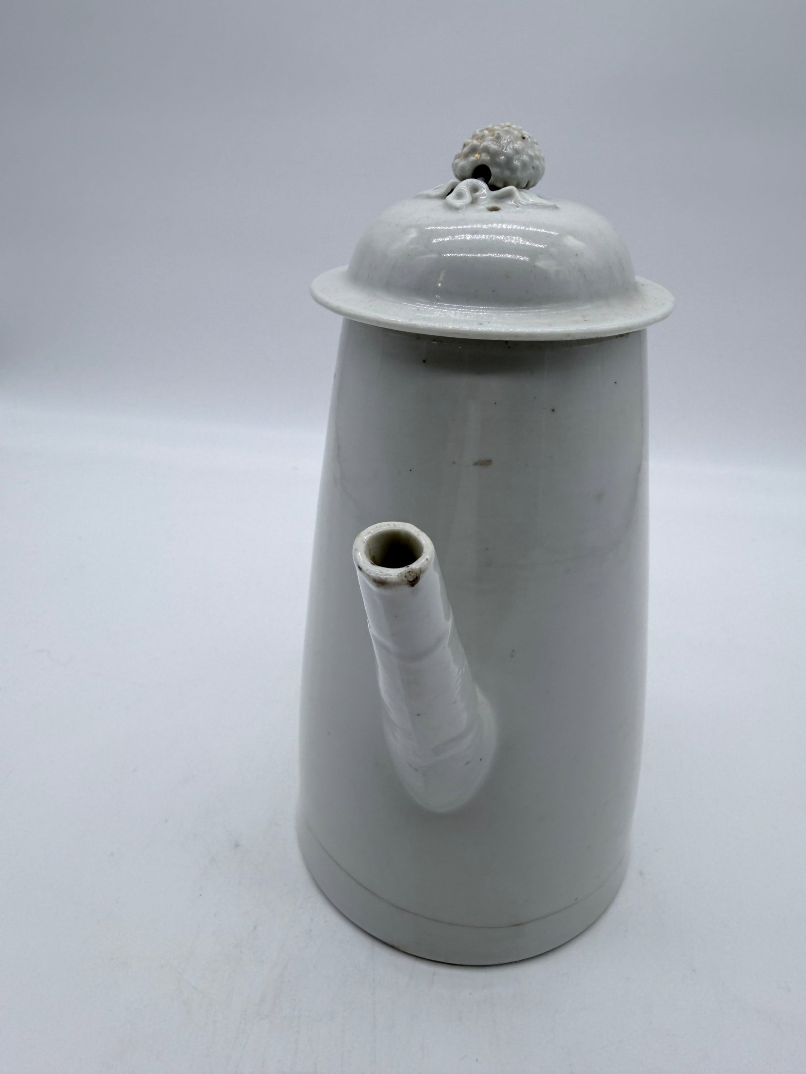 Antique Chinese Export White Porcelain Teapot With Lid, Circa 1800 - 8