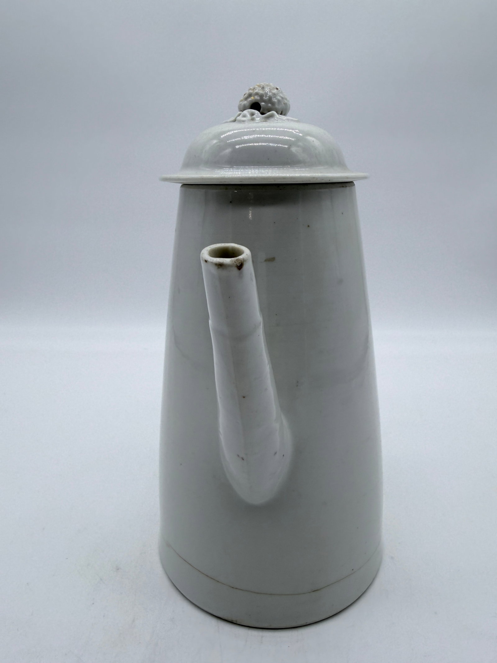 Antique Chinese Export White Porcelain Teapot With Lid, Circa 1800 - 9