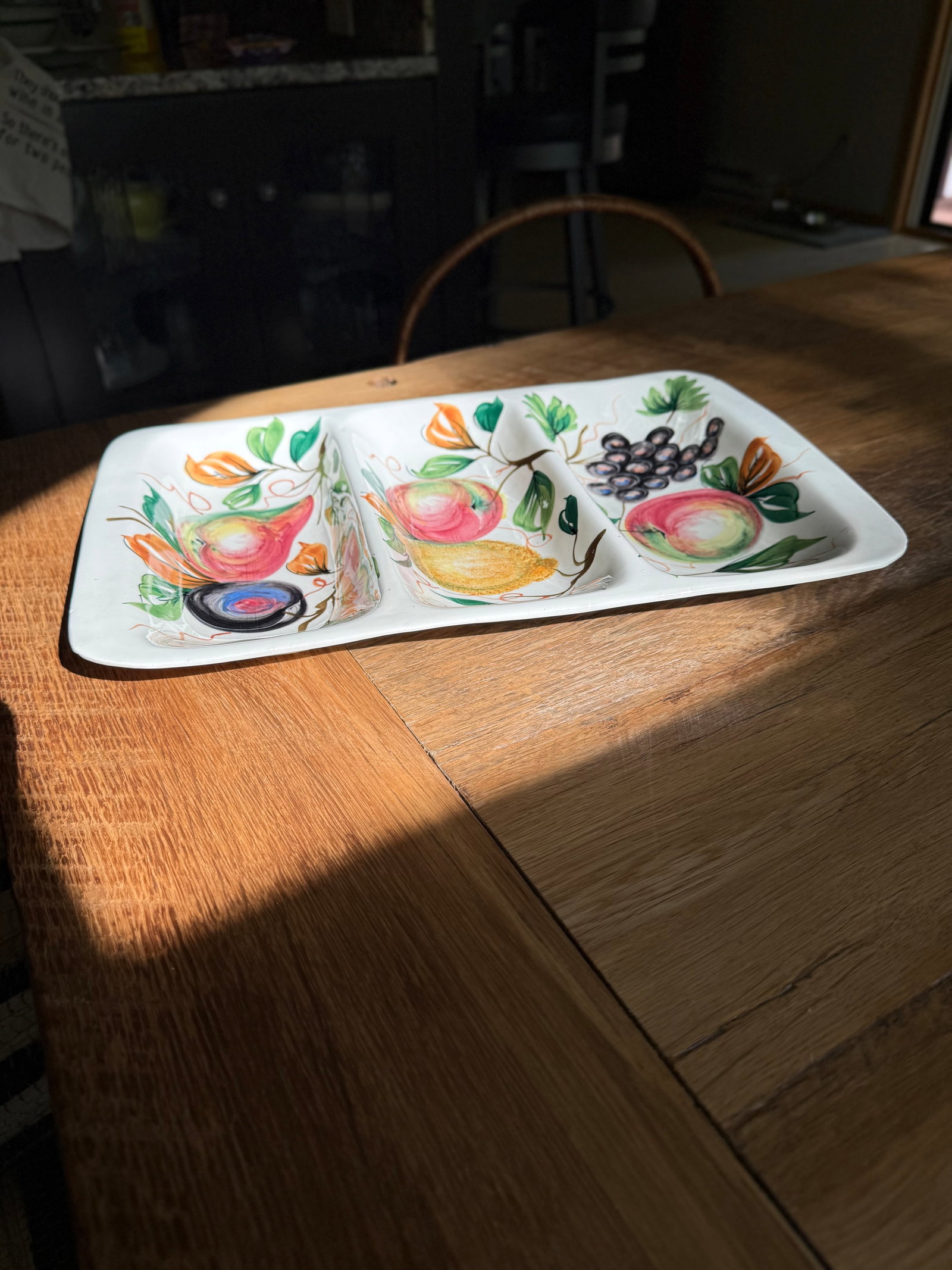 1950s Italian Hand Painted Fruit Serving Platter Ceramic - 5