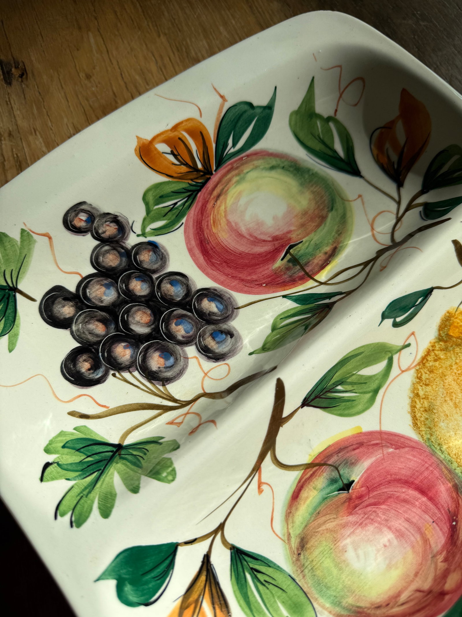 1950s Italian Hand Painted Fruit Serving Platter Ceramic - 6