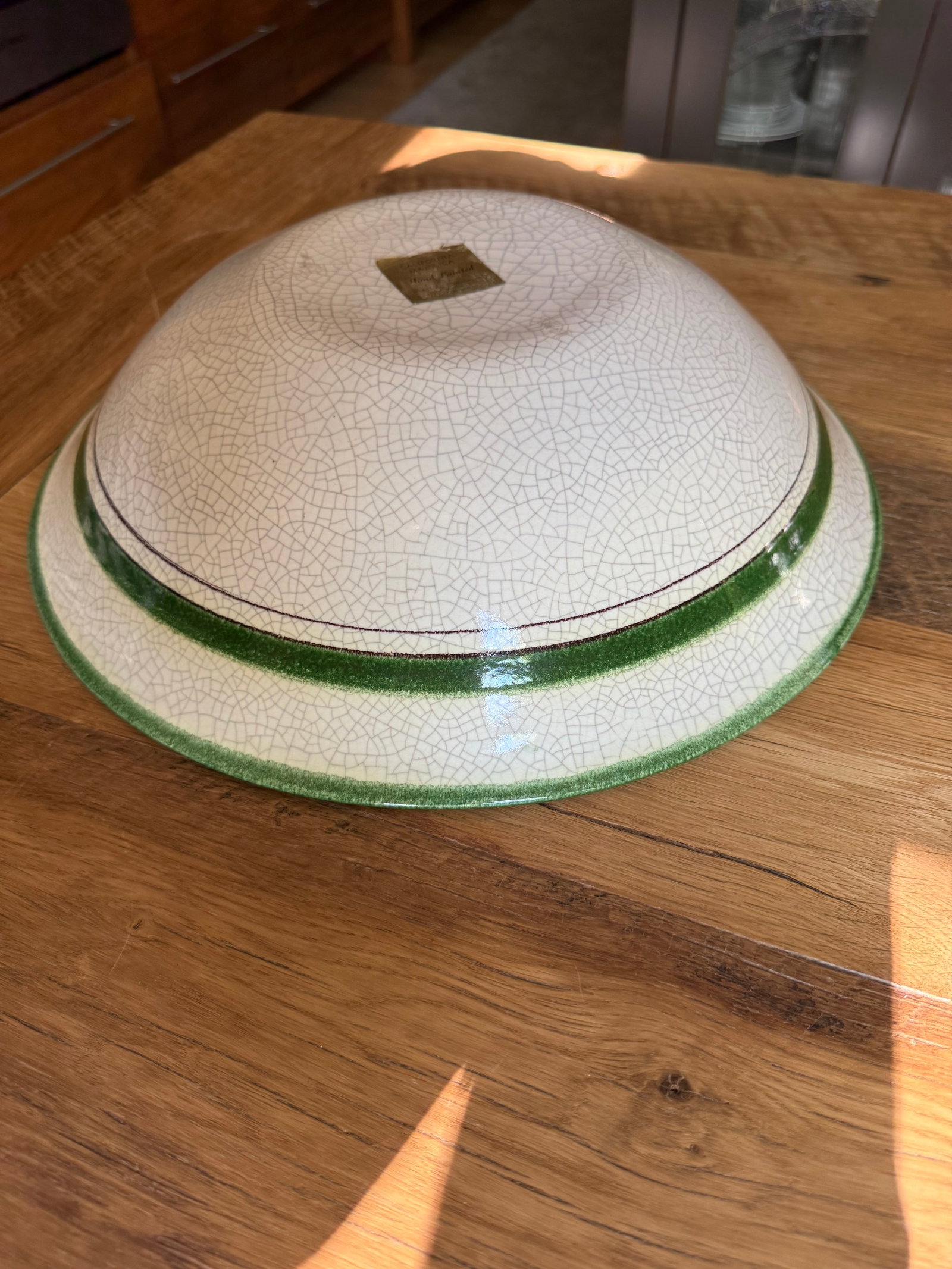 1950s Majolica Large Serving Bowl Hartman Studios of Los Angeles, California Magnolia - 5