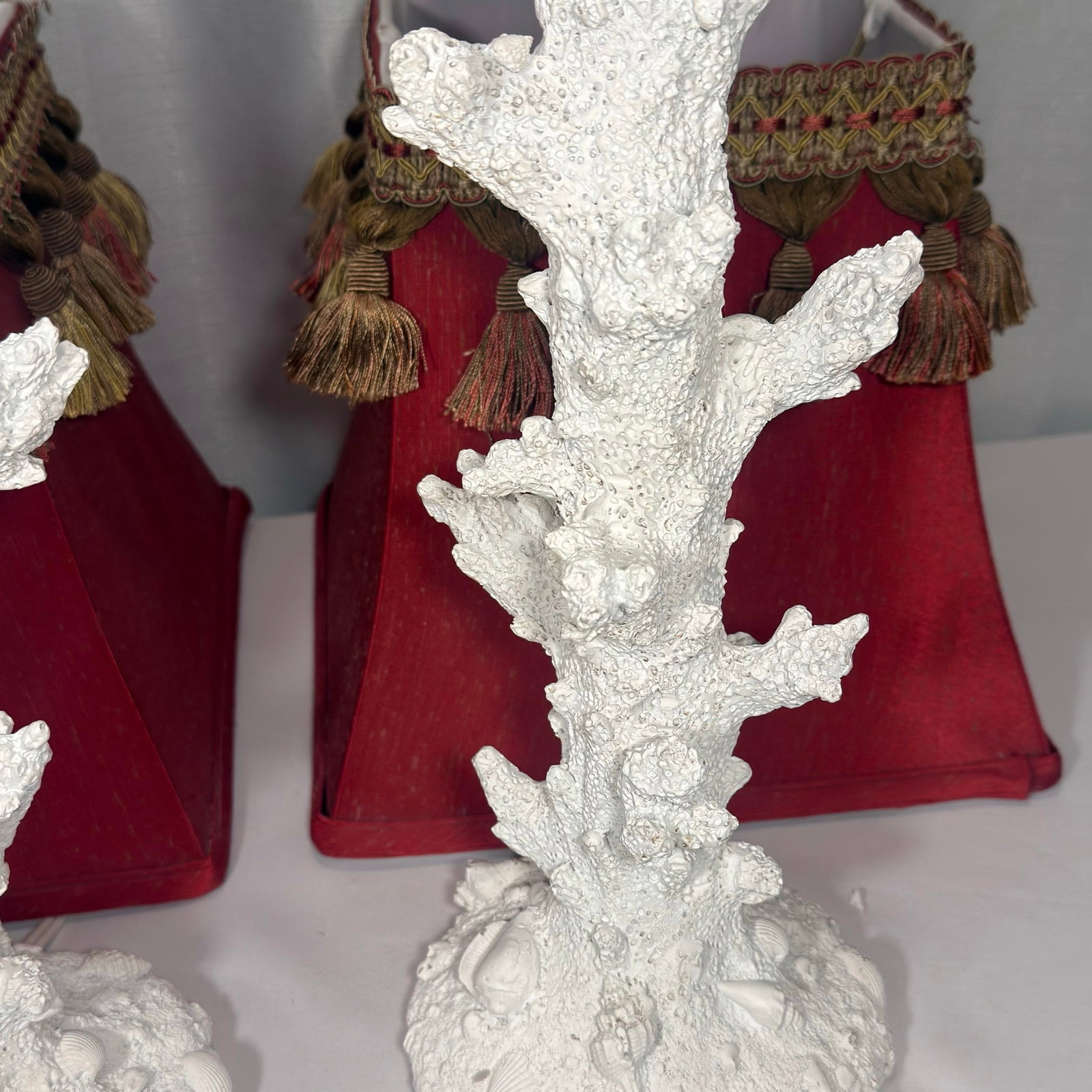 Late 20th Century Faux Coral Lamps by Turtle and Crane - A Pair - 4