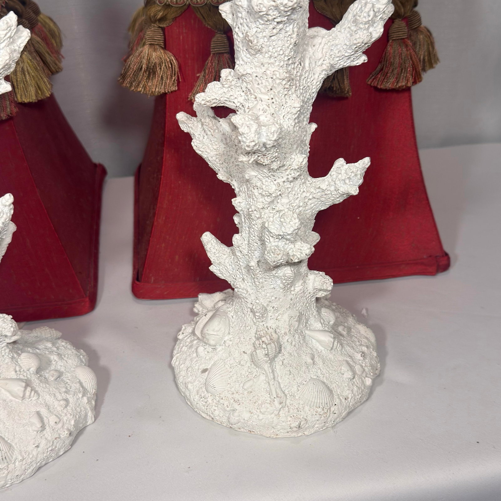 Late 20th Century Faux Coral Lamps by Turtle and Crane - A Pair - 6