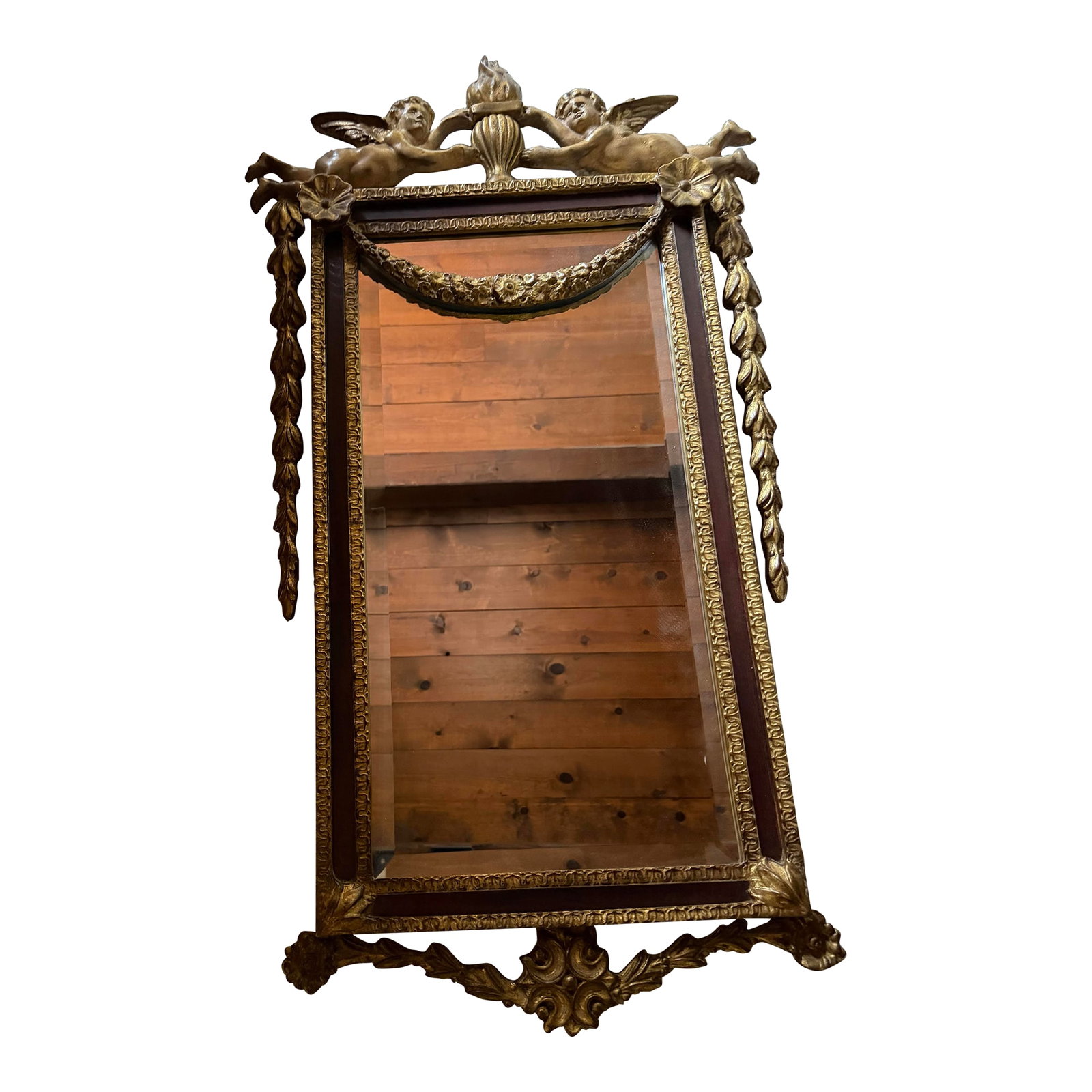 1990 Carvers Guild Large Hand Carved Ornate Gilded Mahogany Mirror (1 of 11)