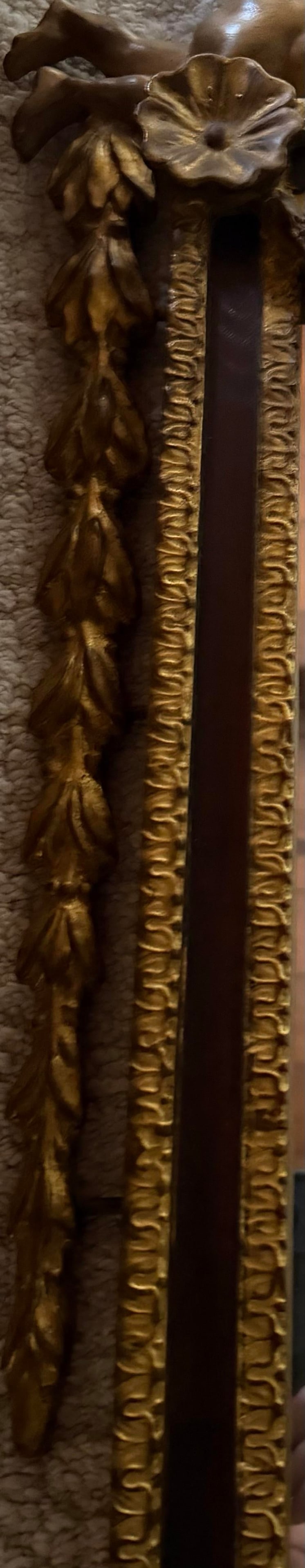 1990 Carvers Guild Large Hand Carved Ornate Gilded Mahogany Mirror - 6