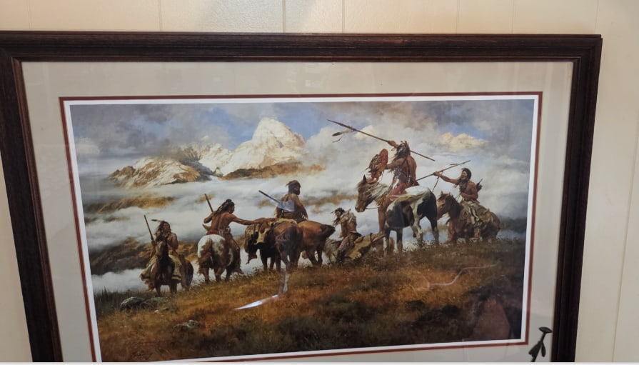 The Ploy by Renowned Western Artist Howard Terpning 1978 Print Signed and Numbered 190/1000 With Coa - 3