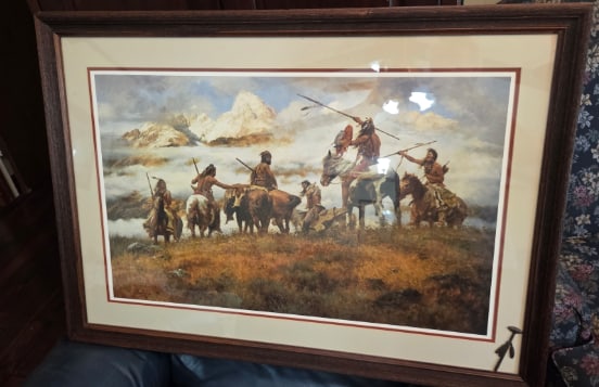 The Ploy by Renowned Western Artist Howard Terpning 1978 Print Signed and Numbered 190/1000 With Coa - 8
