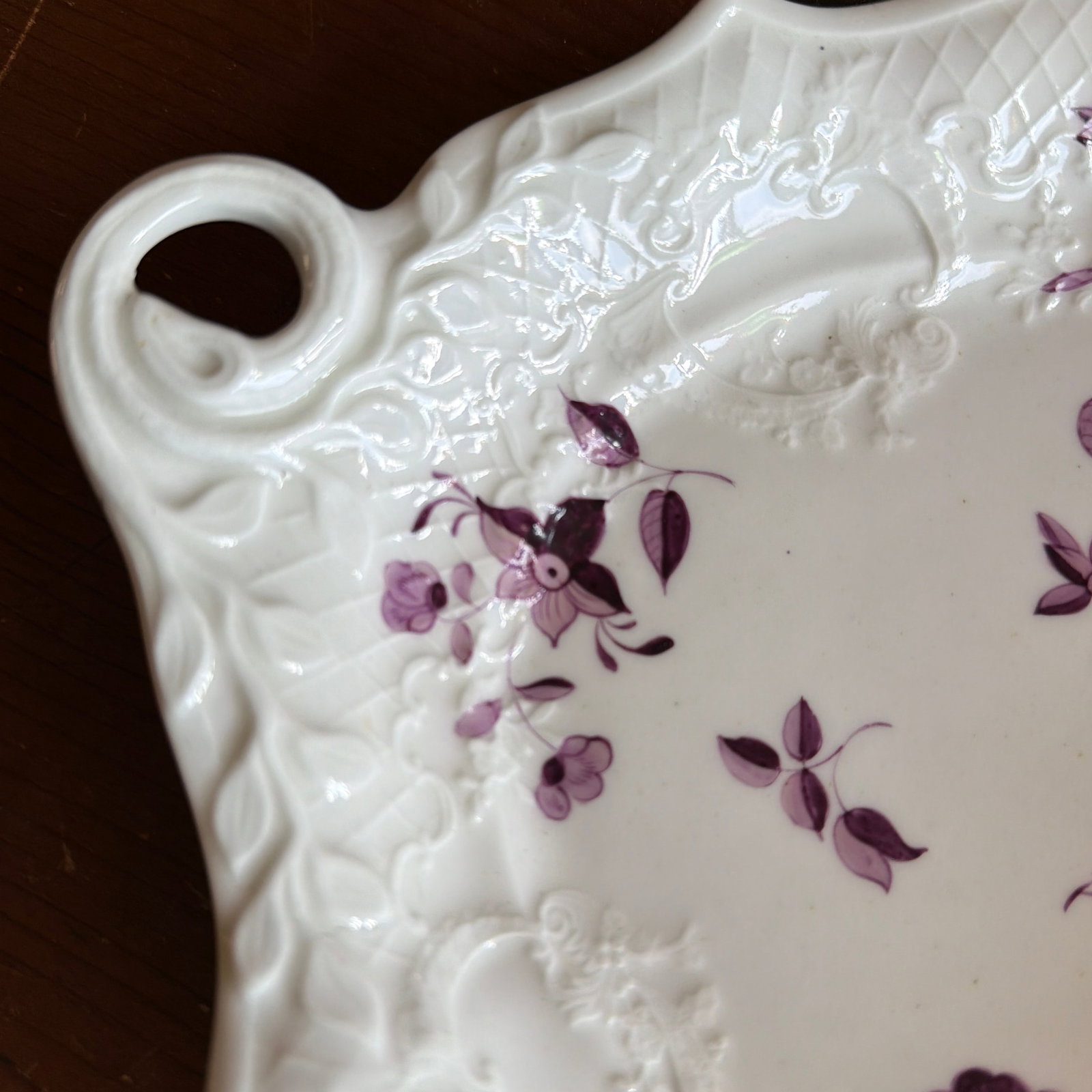 Set of 3 Antique Job Ridgway Cauldon Place Single-Handled Trays, Pattern B1154, Circa 1808-1814 - 5