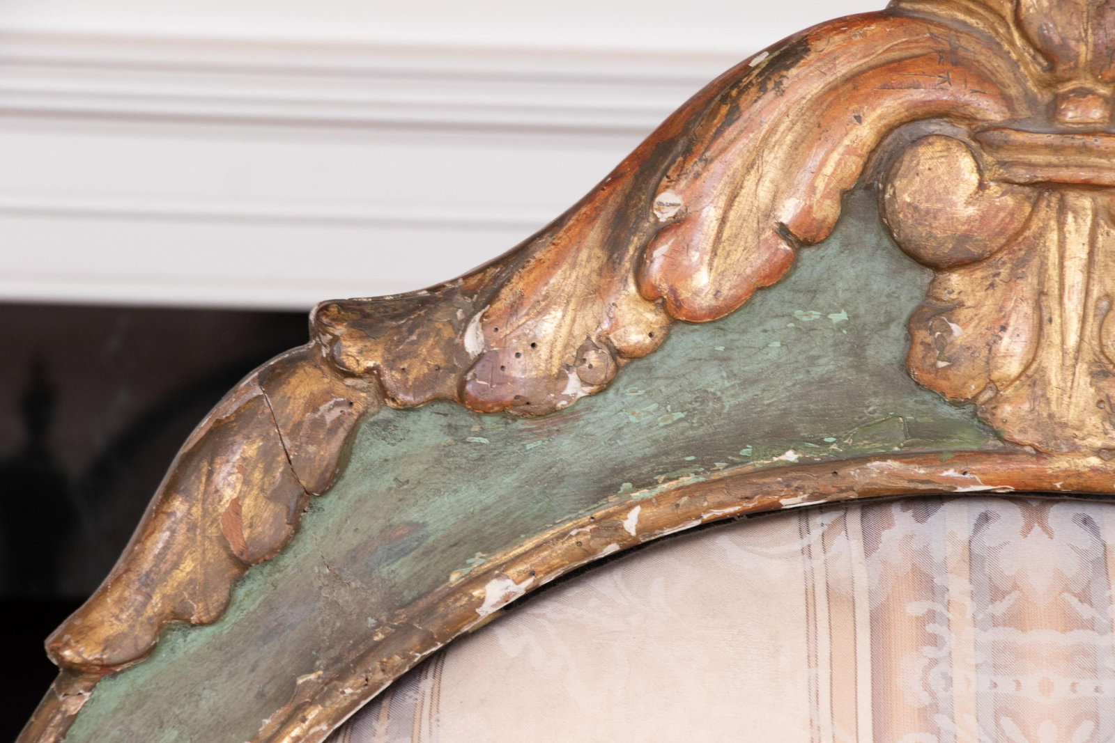 Authentic 18th Century Venetian Carved Wood and Gesso Hall Chair - 16
