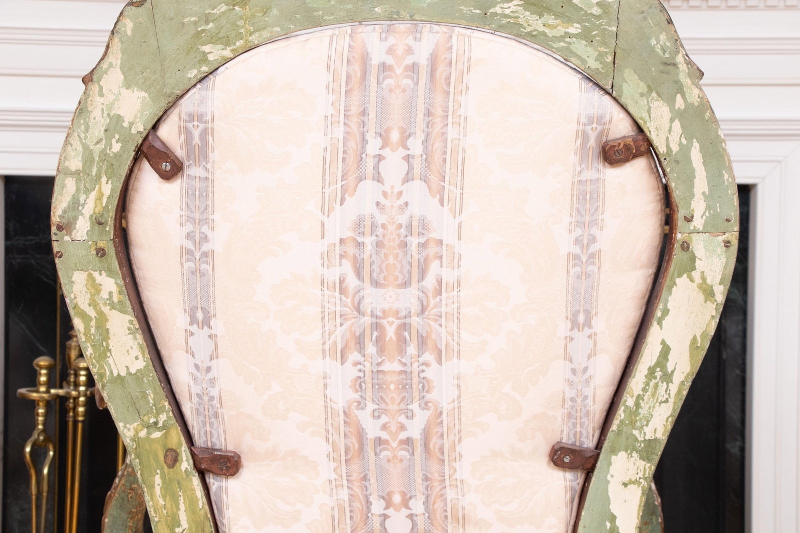 Authentic 18th Century Venetian Carved Wood and Gesso Hall Chair - 5