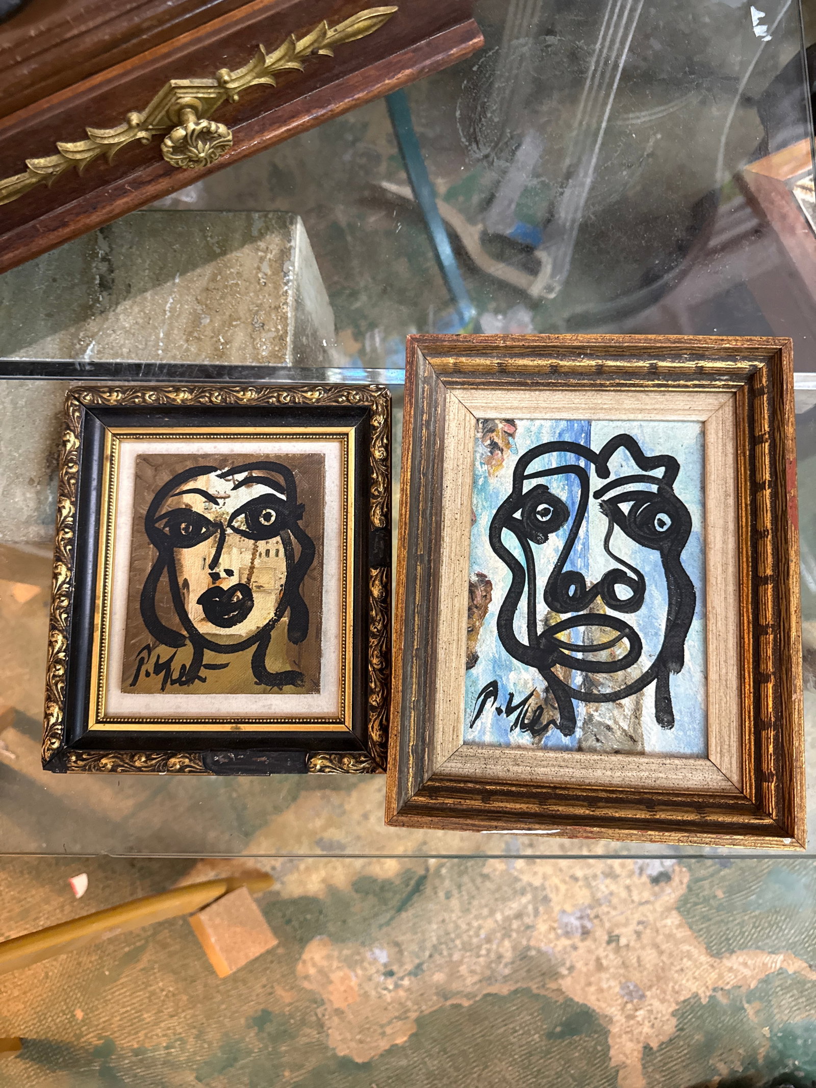 1970s Miniature Peter Keil Pair of Paintings - 2