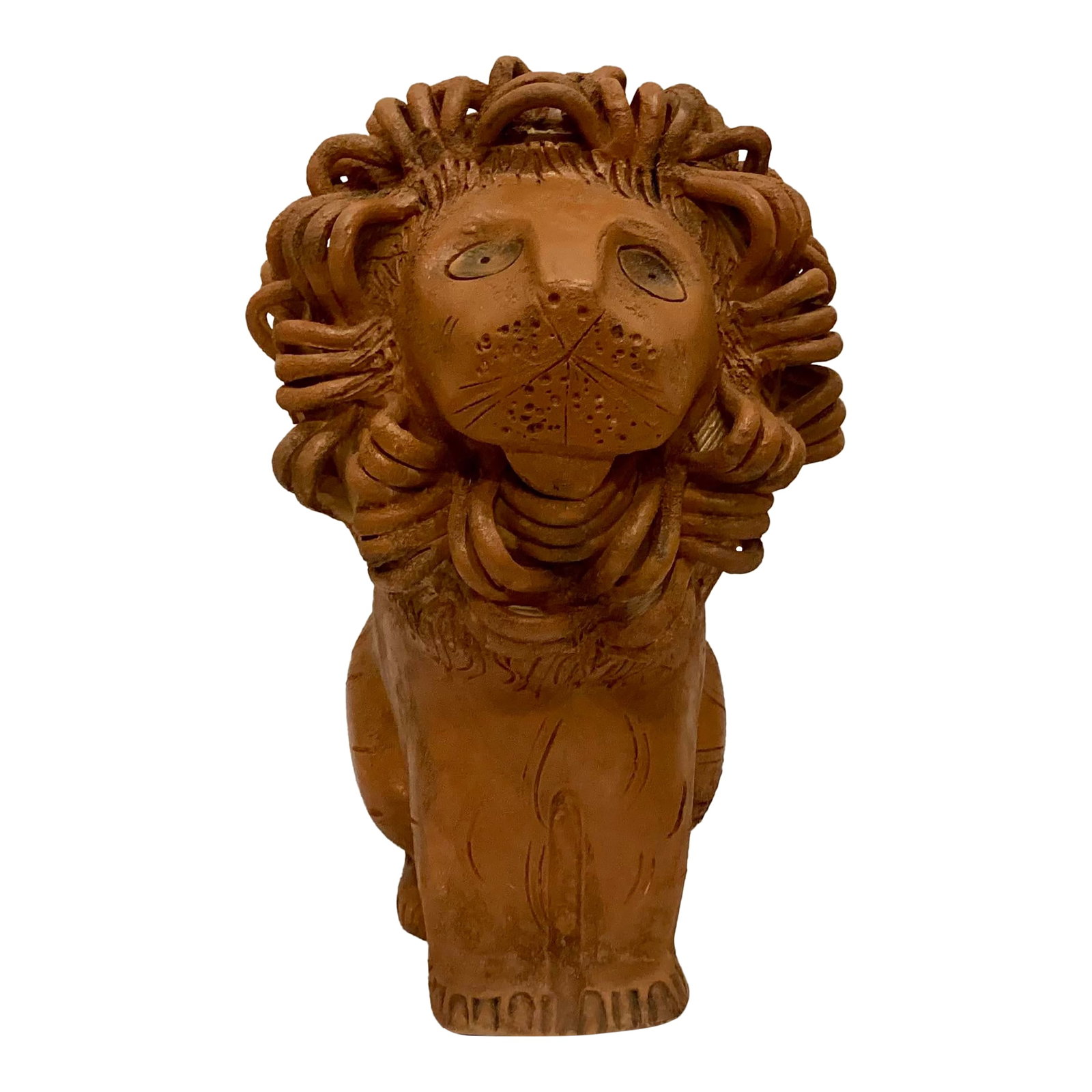 Aldo Londi (1911-2003) Vintage Pottery Lion Sculpture Created for Bitossi Raymor: Aldo Londi (1911–2003) was a celebrated Italian ceramic artist and master craftsman, best known as the longtime artistic director for Bitossi Ceramiche. He is globally recognized for revolutioni