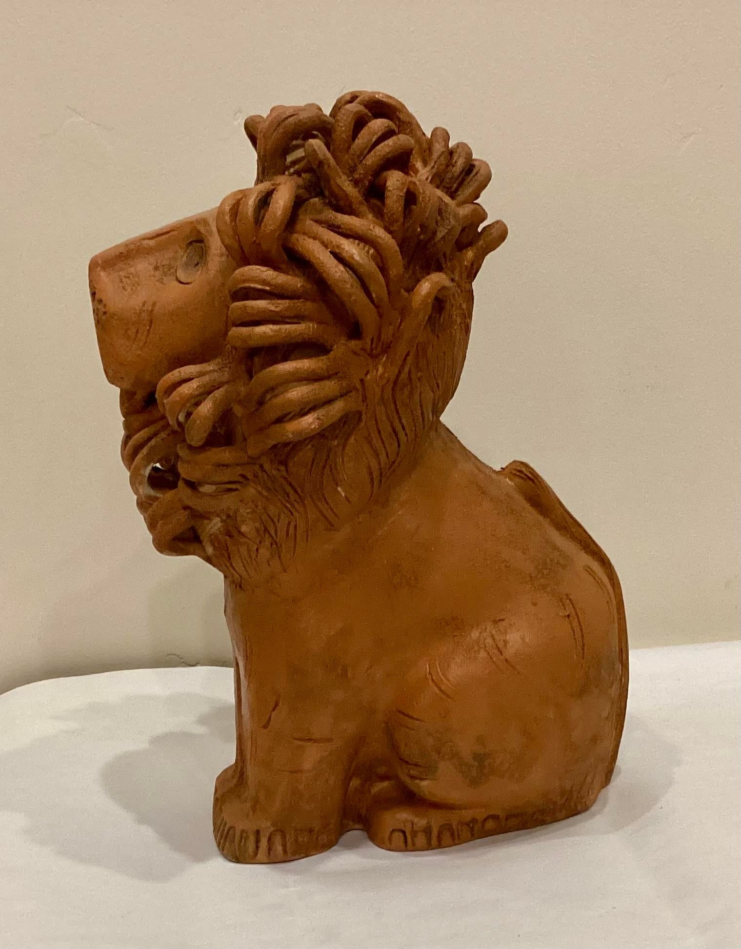 Aldo Londi (1911-2003) Vintage Pottery Lion Sculpture Created for Bitossi Raymor - 2