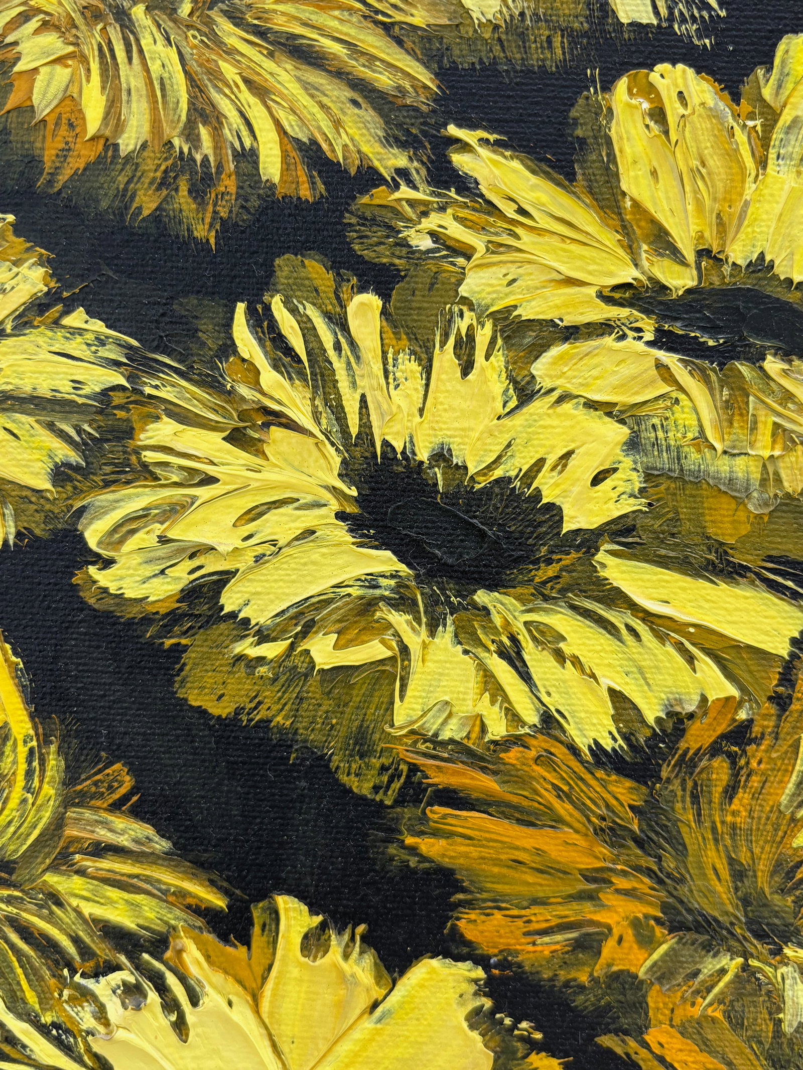 Original Mid-Century Oil on Canvas, Yellow Daisy Still Life, Signed Patti Rock, (1927 - 2004) - 15