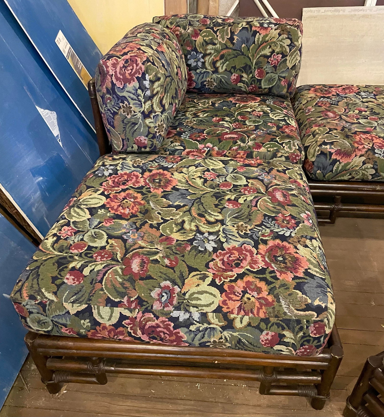 Mid 20th Century Ficks Reed Bamboo Rattan Modular Sectional Corner Chairs Chaise Couch Set - 2