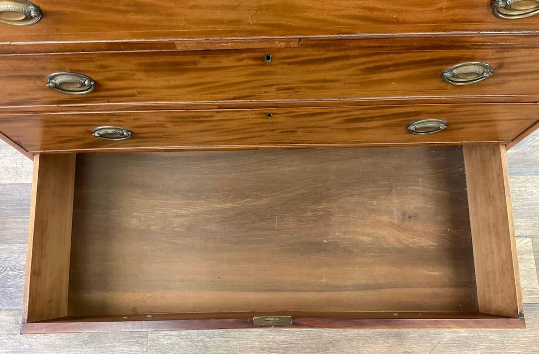 Antique Early 1800 Georgian English Secretaire Cabinet, Walnut - 10