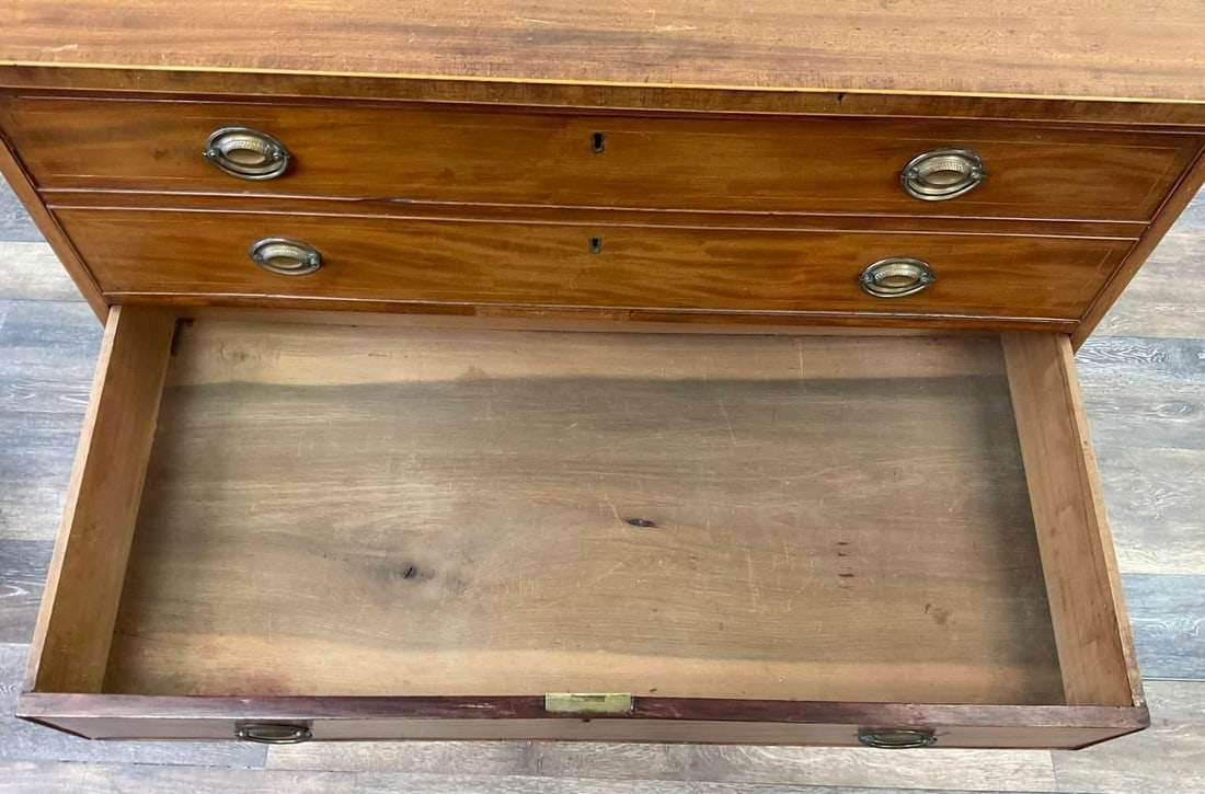 Antique Early 1800 Georgian English Secretaire Cabinet, Walnut - 8
