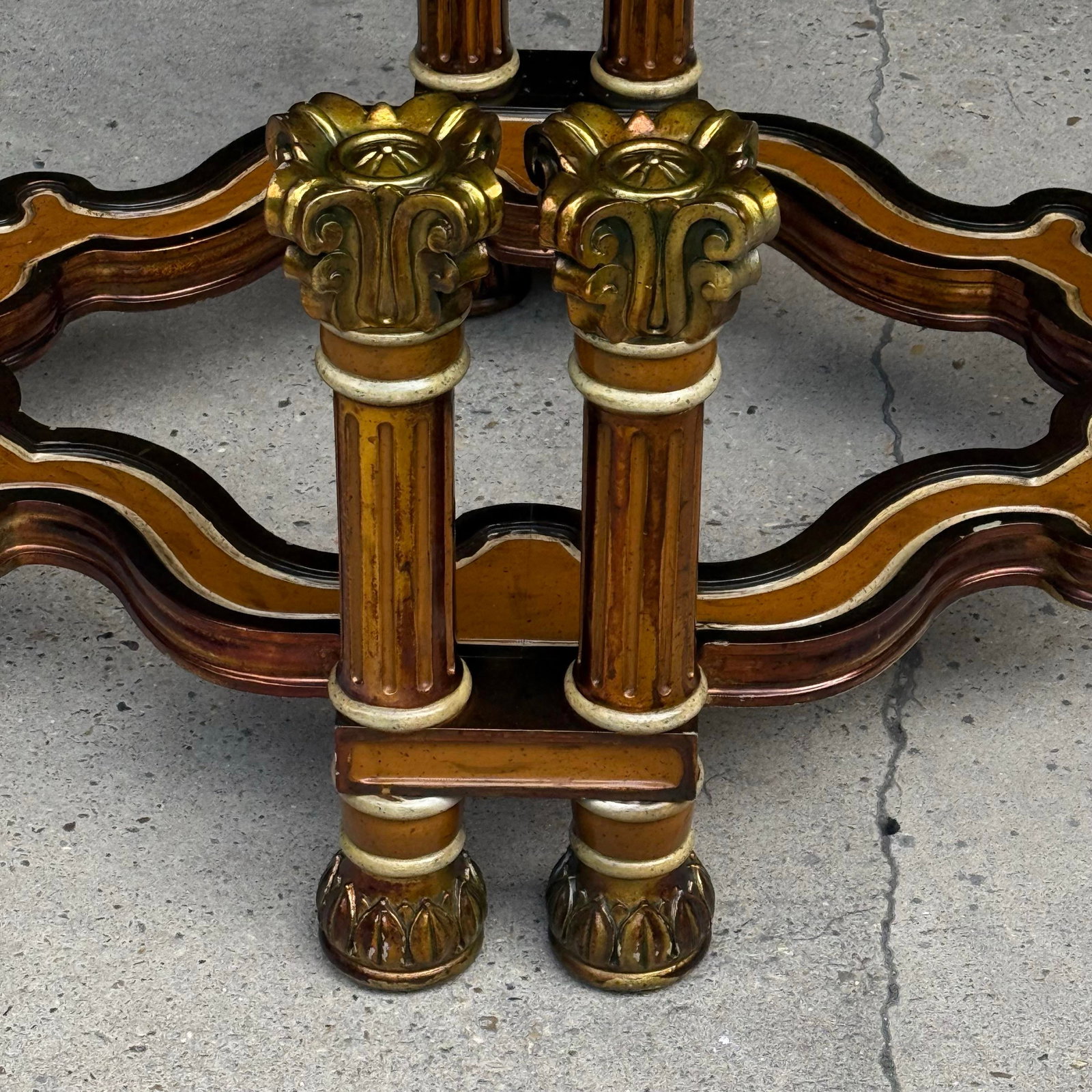 1970s Neoclassical Column Coffee Table Base | Hollywood Regency Maximalist Pedestal - 5