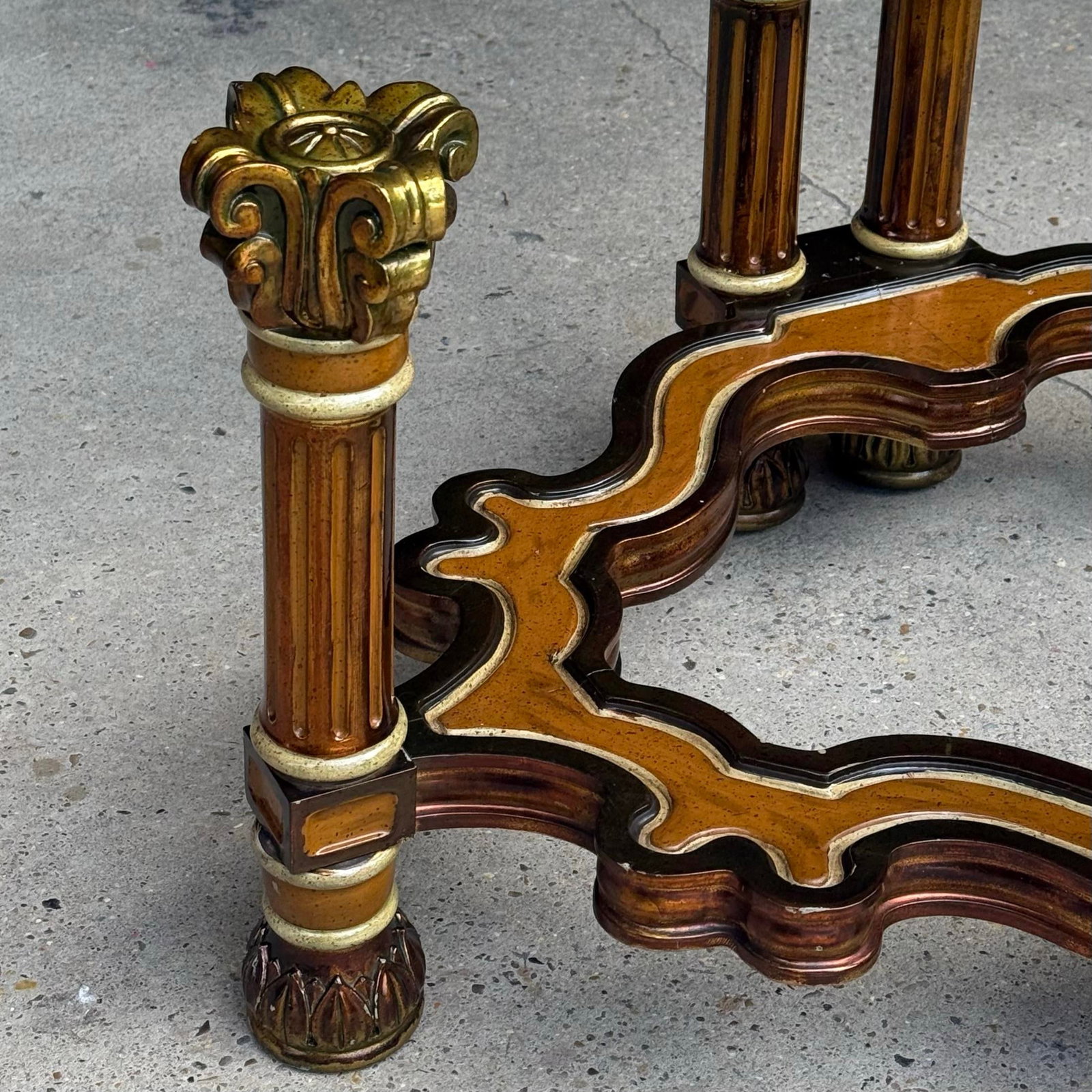 1970s Neoclassical Column Coffee Table Base | Hollywood Regency Maximalist Pedestal - 8