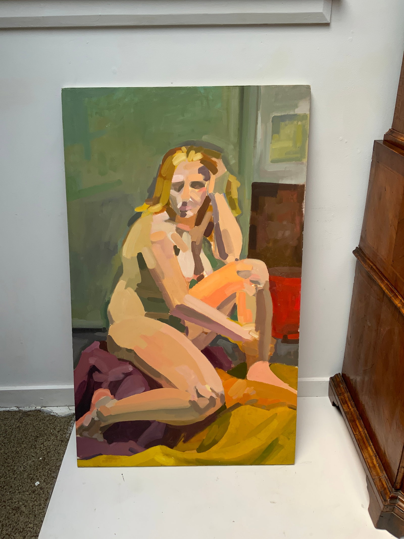 1980s Abstract Female Nude Painting by Kim Drucker Stockwell - 3