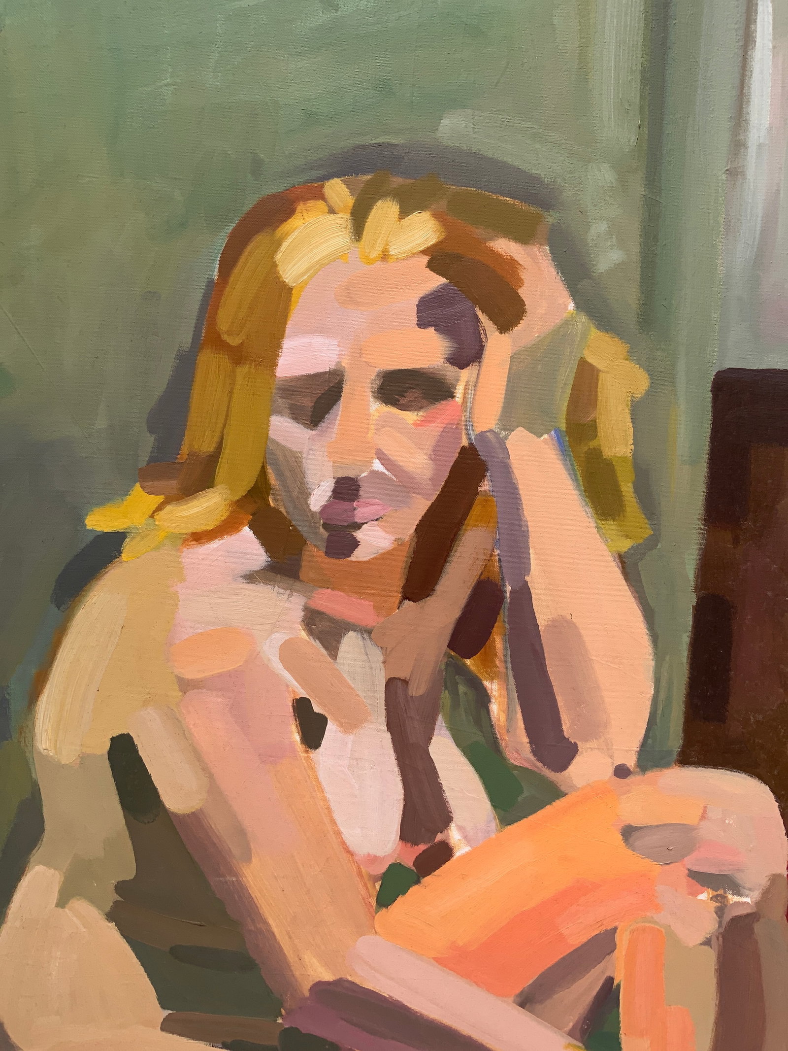 1980s Abstract Female Nude Painting by Kim Drucker Stockwell - 8