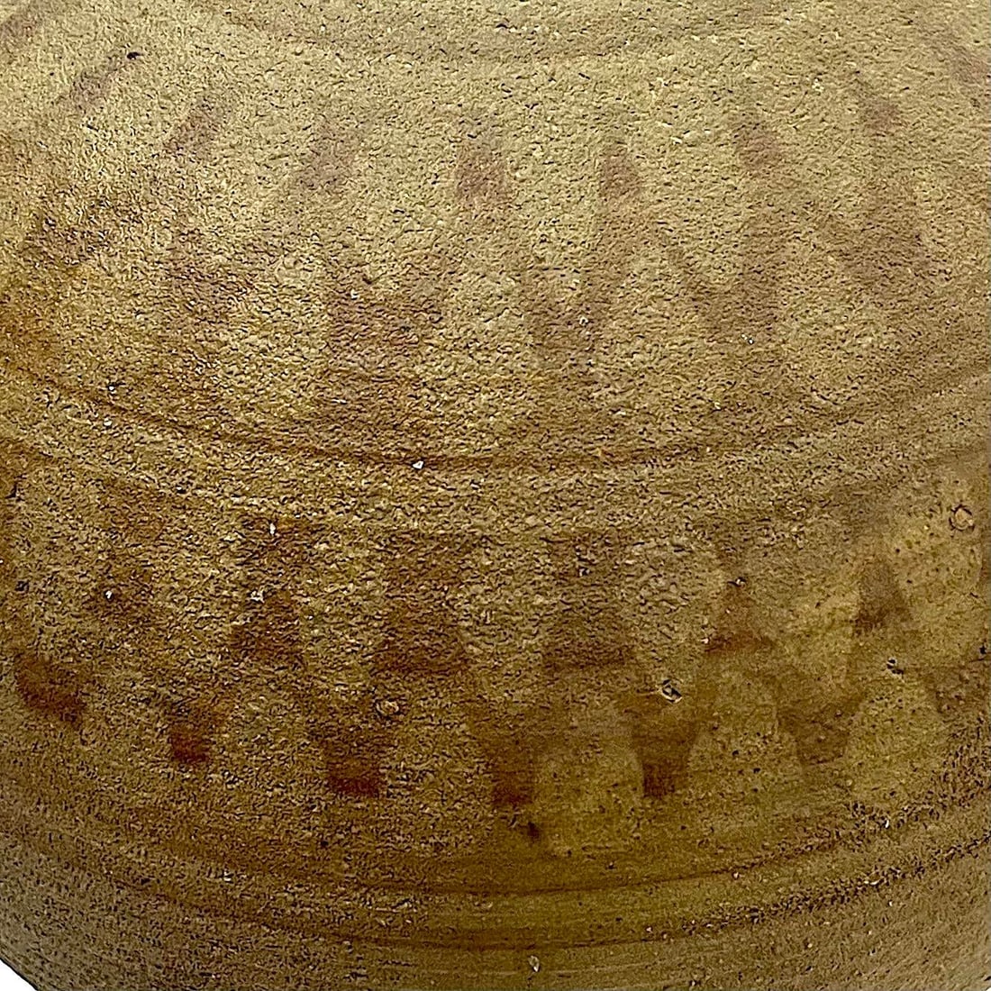 1970's Massive Hand-Crafted Stoneware Vessel With Geometric Decoration by Ken Edwards Montana Potter - 4