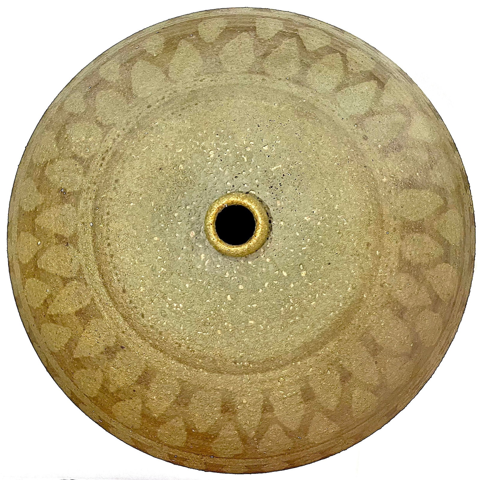 1970's Massive Hand-Crafted Stoneware Vessel With Geometric Decoration by Ken Edwards Montana Potter - 8