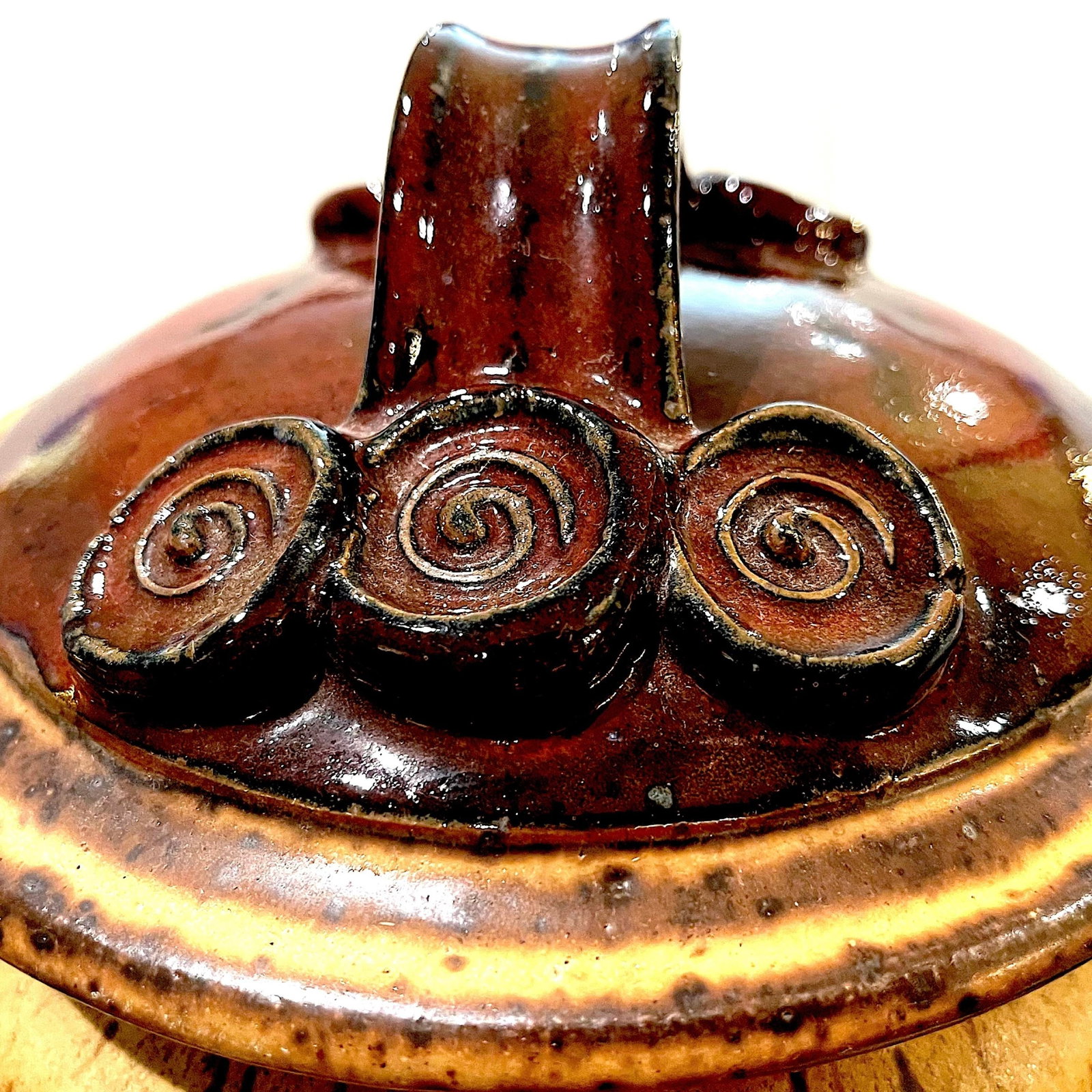 Massive 1980's Hand-Crafted Stoneware Pottery Jar With Lid - Ken Edwards Montana Potter - 8