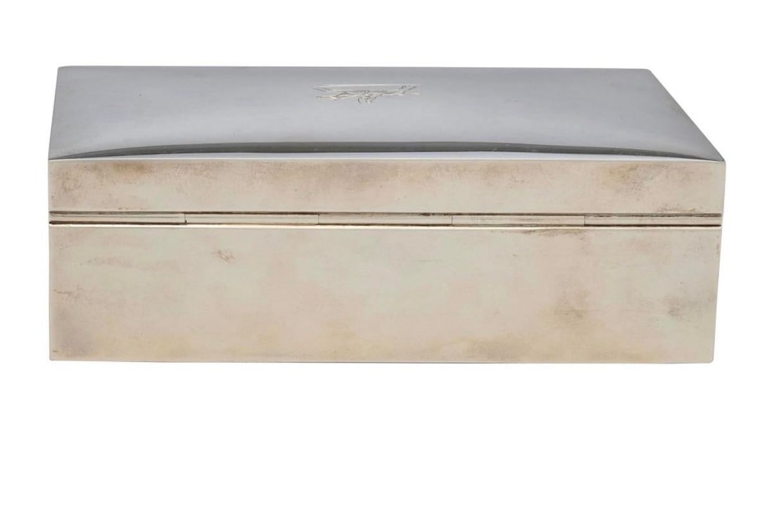 English Silver Cigarette Box in the Equestrian Taste - 3