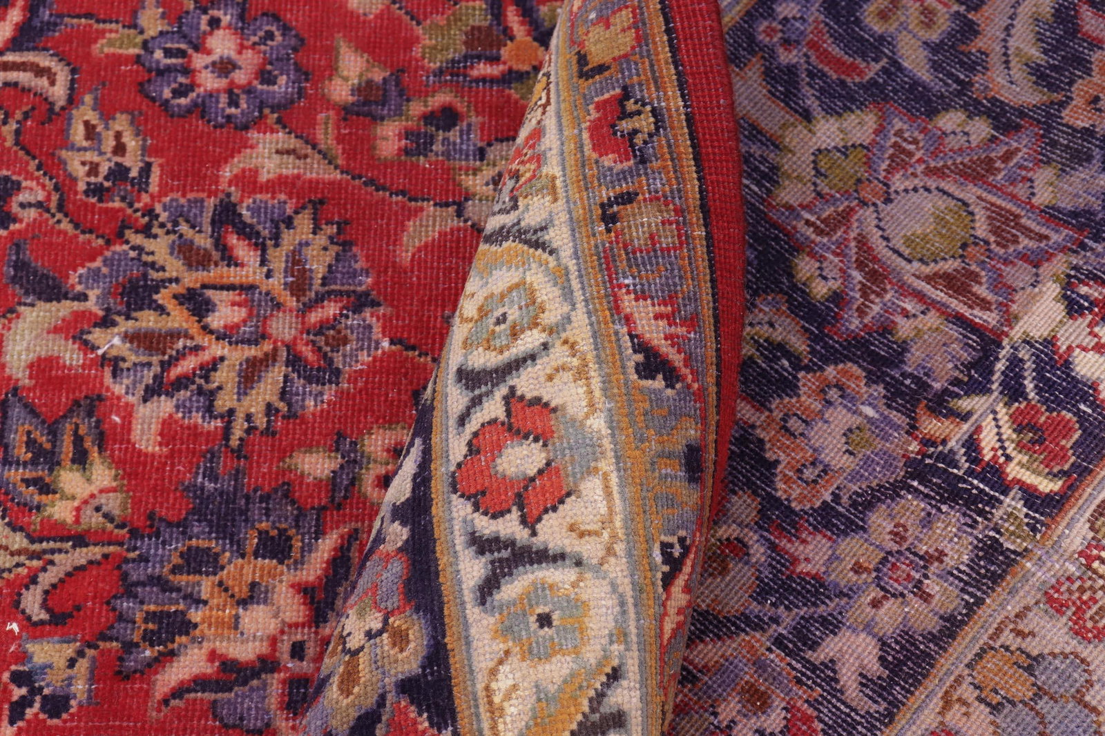 1970s Hand-Knotted Wool Area Rug 9.6x13.8 - 2