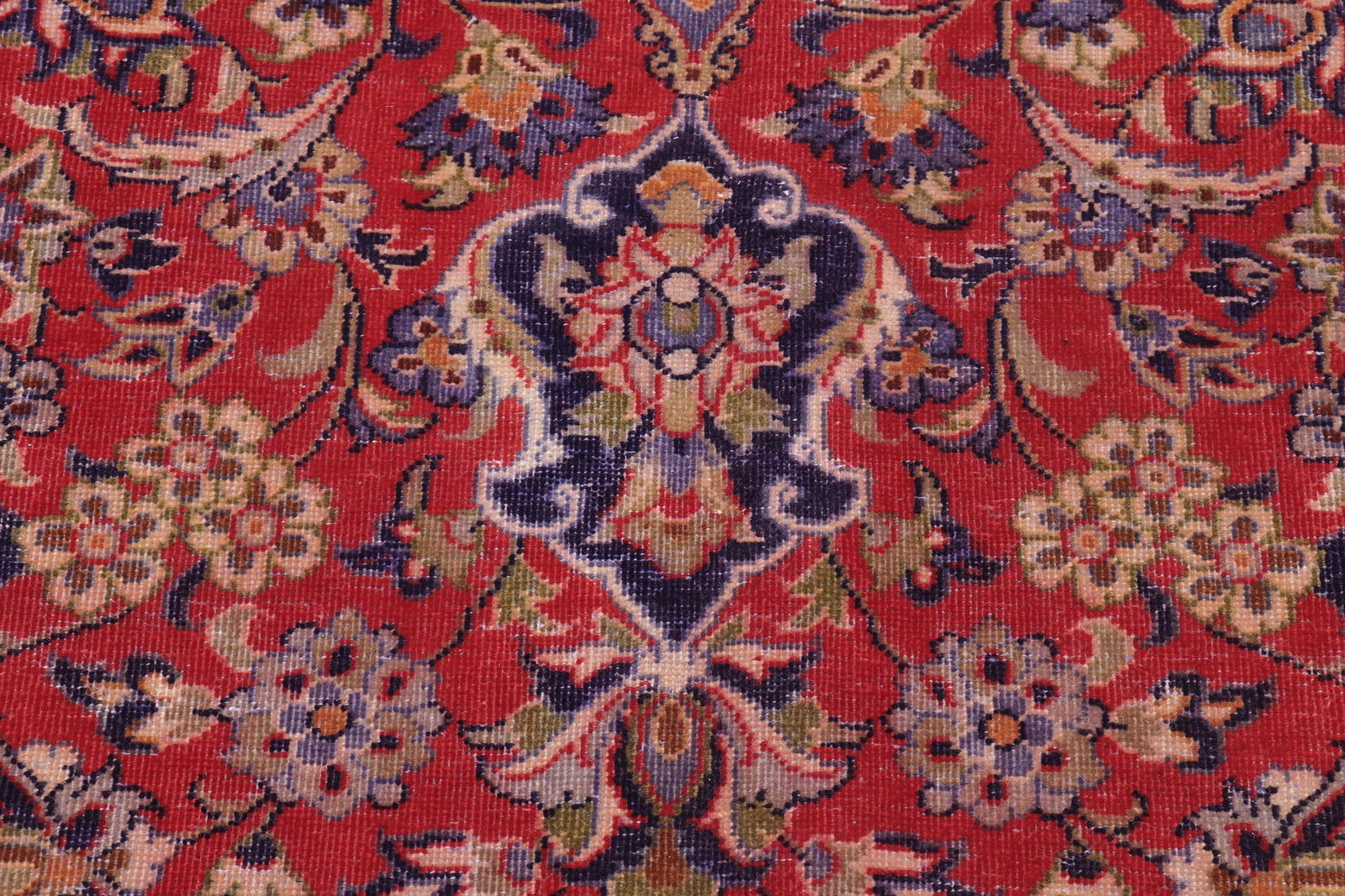 1970s Hand-Knotted Wool Area Rug 9.6x13.8 - 3