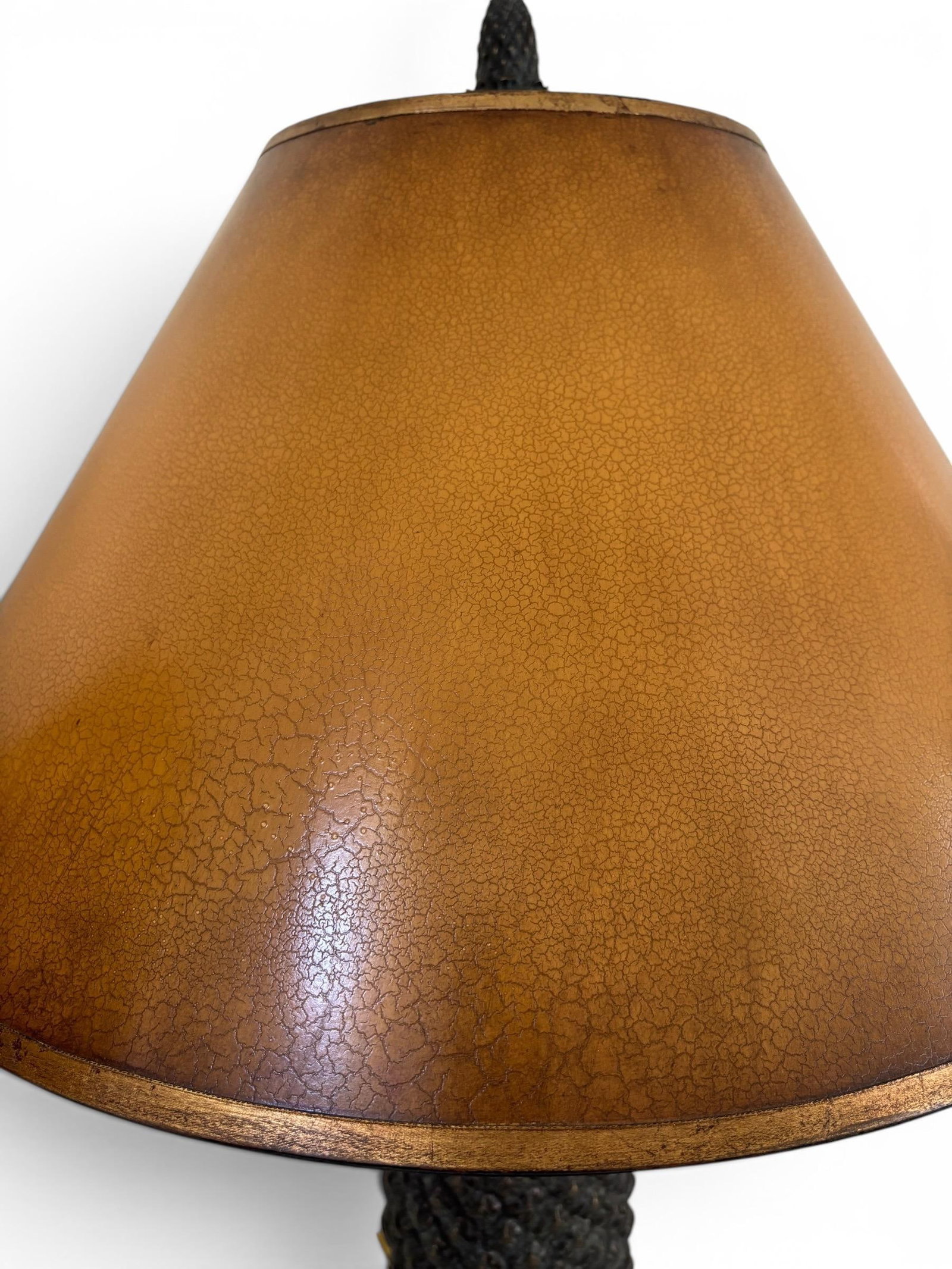 Pair of Vintage Bronze Pineapple Table Lamp in the Style of Maitland Smith - 9