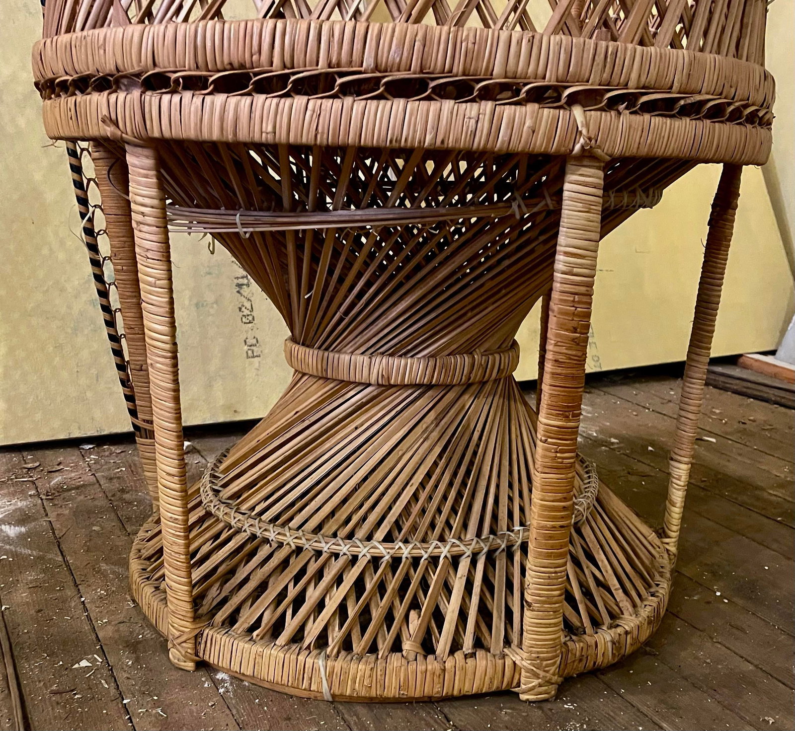Mommy & Me Pr Small Large Rattan Emmanuelle Fan Peacock Bohemian Wicker Chairs - 6