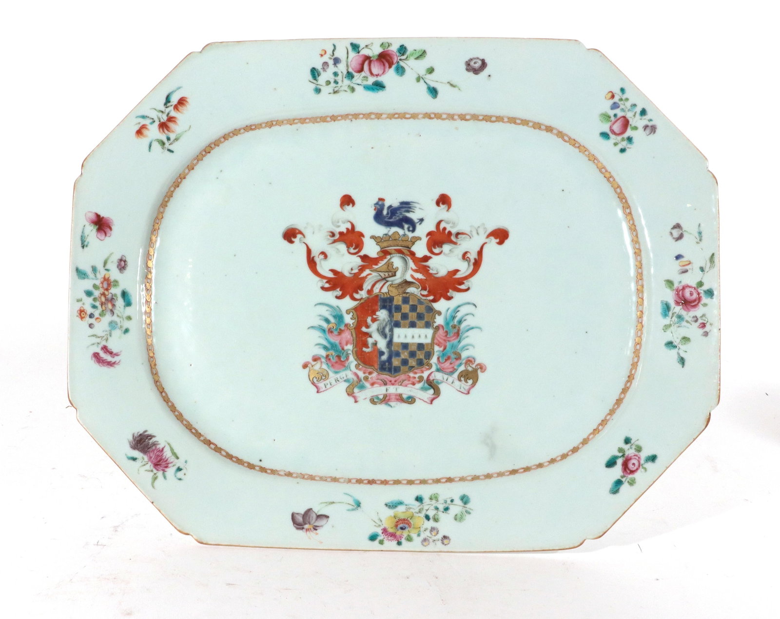 Chinese Export Porcelain Armorial Dish, Arms Hutchinson Impaling Calthrop - 15