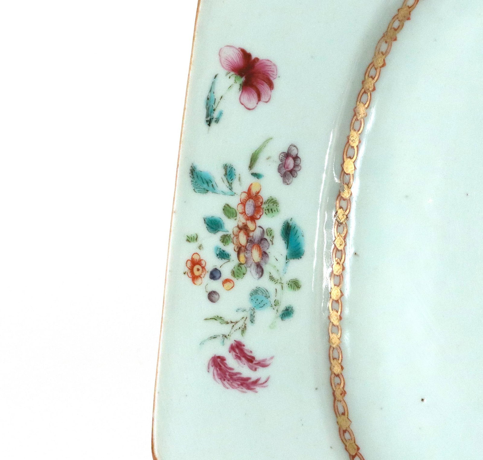 Chinese Export Porcelain Armorial Dish, Arms Hutchinson Impaling Calthrop - 7